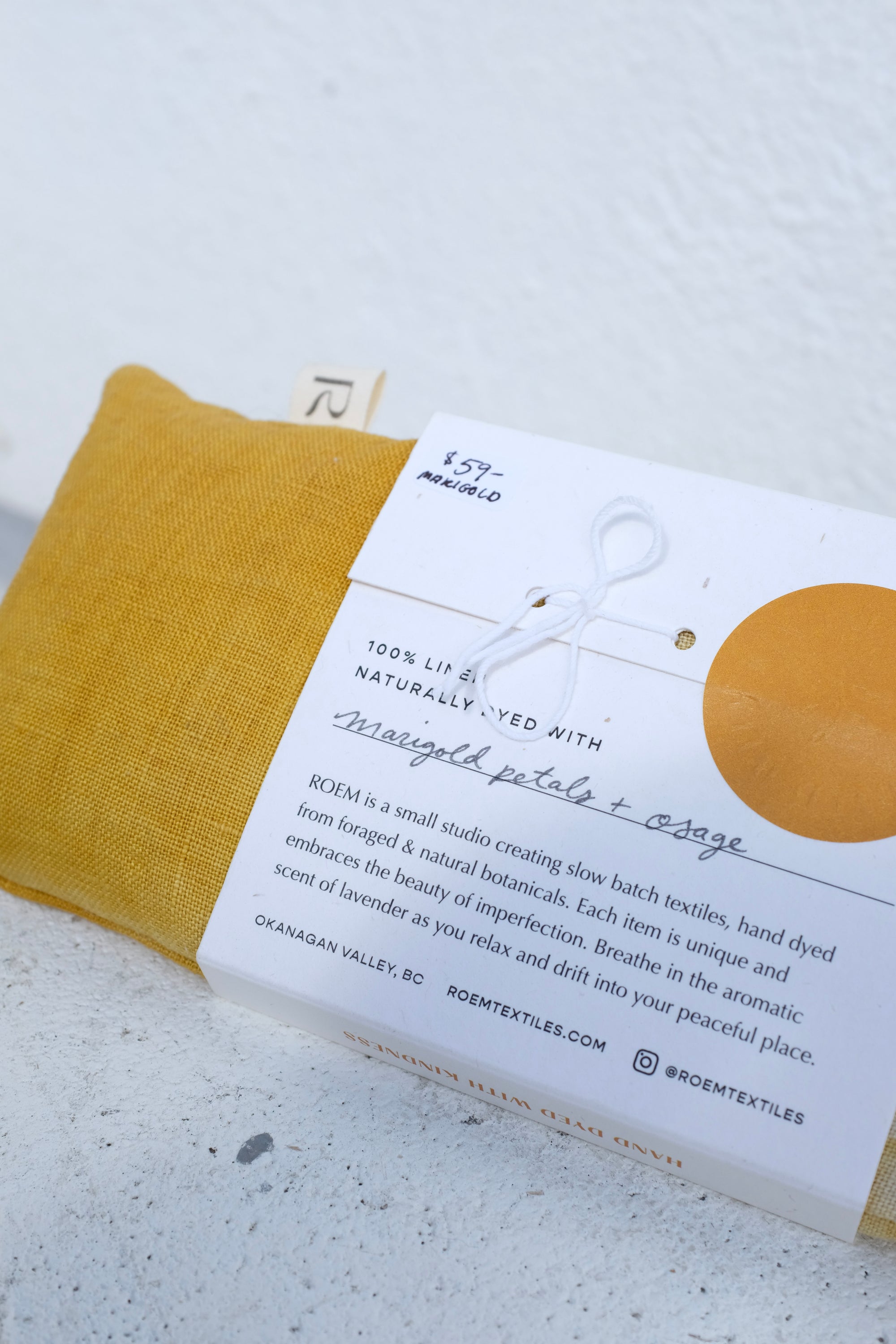 Aromatherapy Eye Pillow / Marigold
