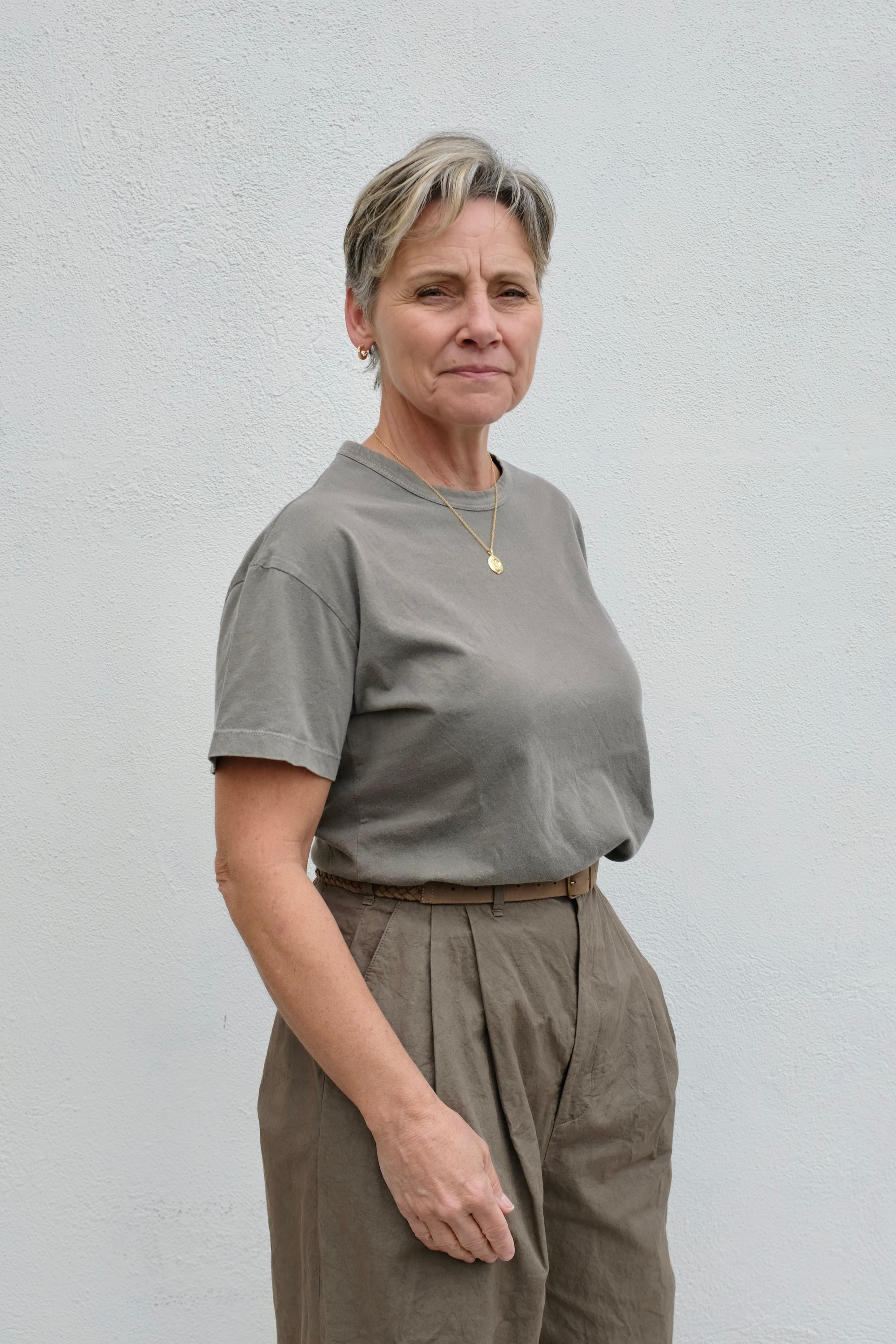 Black Crane Regular Short Sleeve Tee / Mud