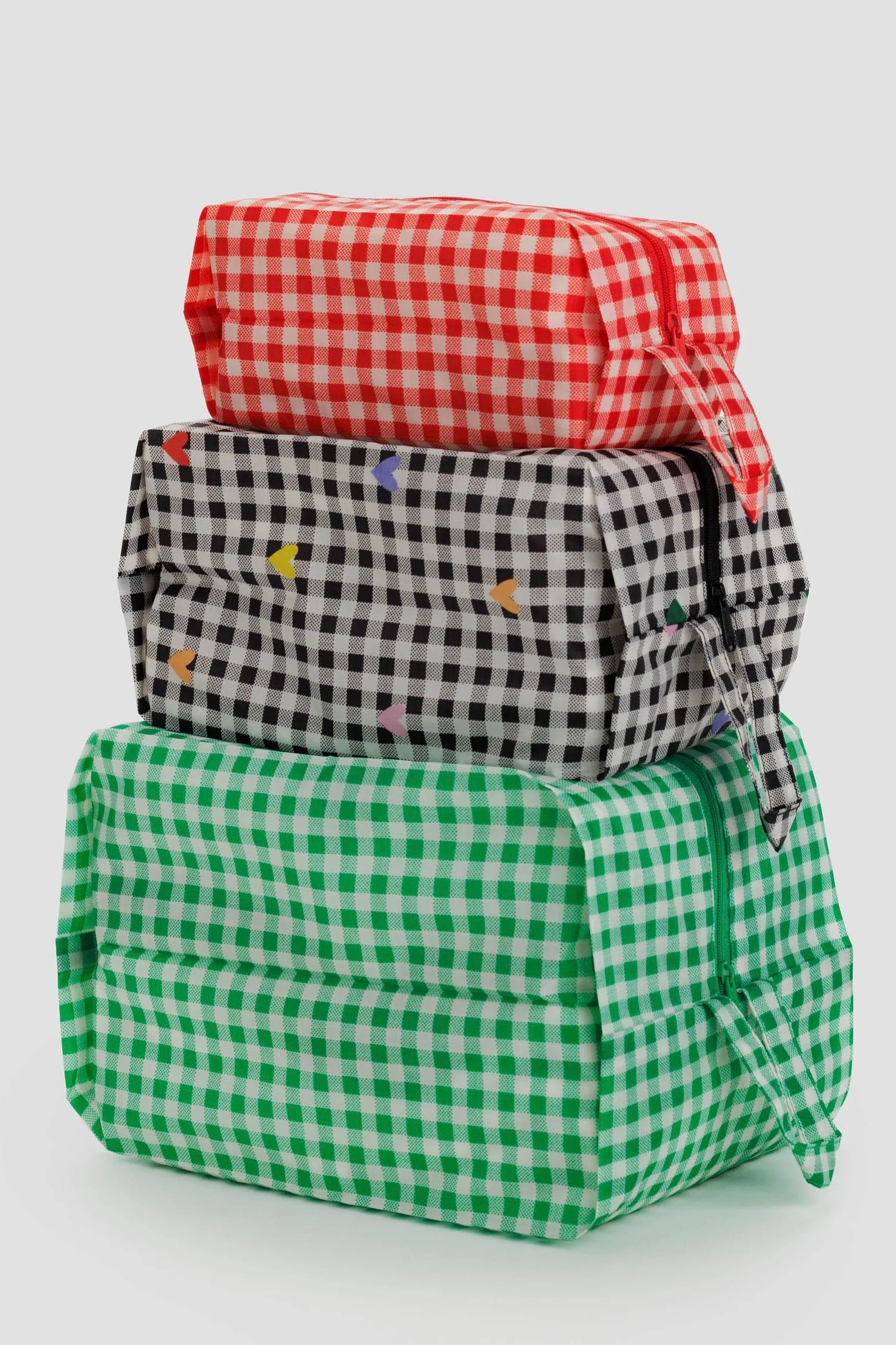 3D Zip Set / Gingham BAGGU