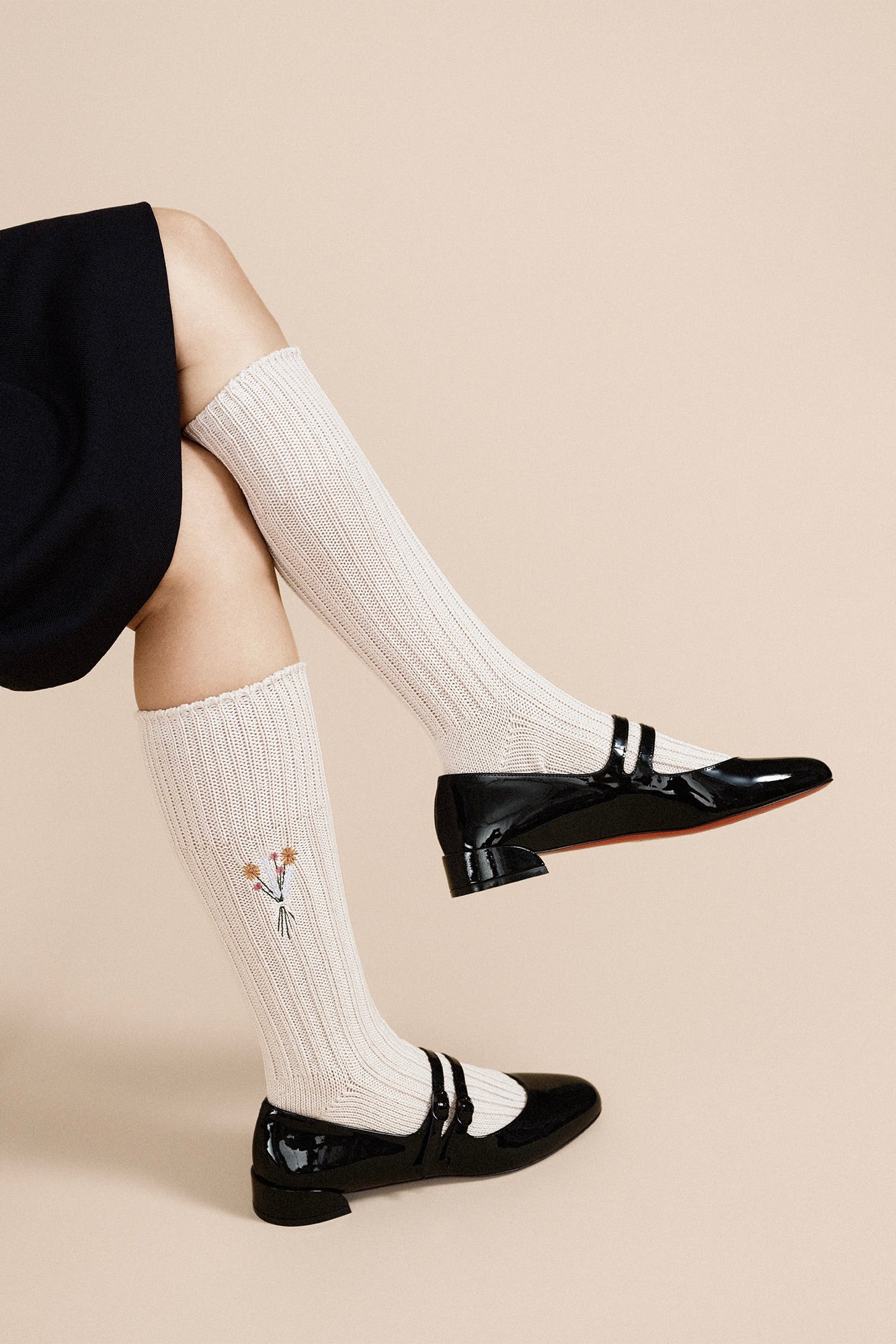 Hansel from Basel Castiglioni Ribbed Linen Crew / Oat