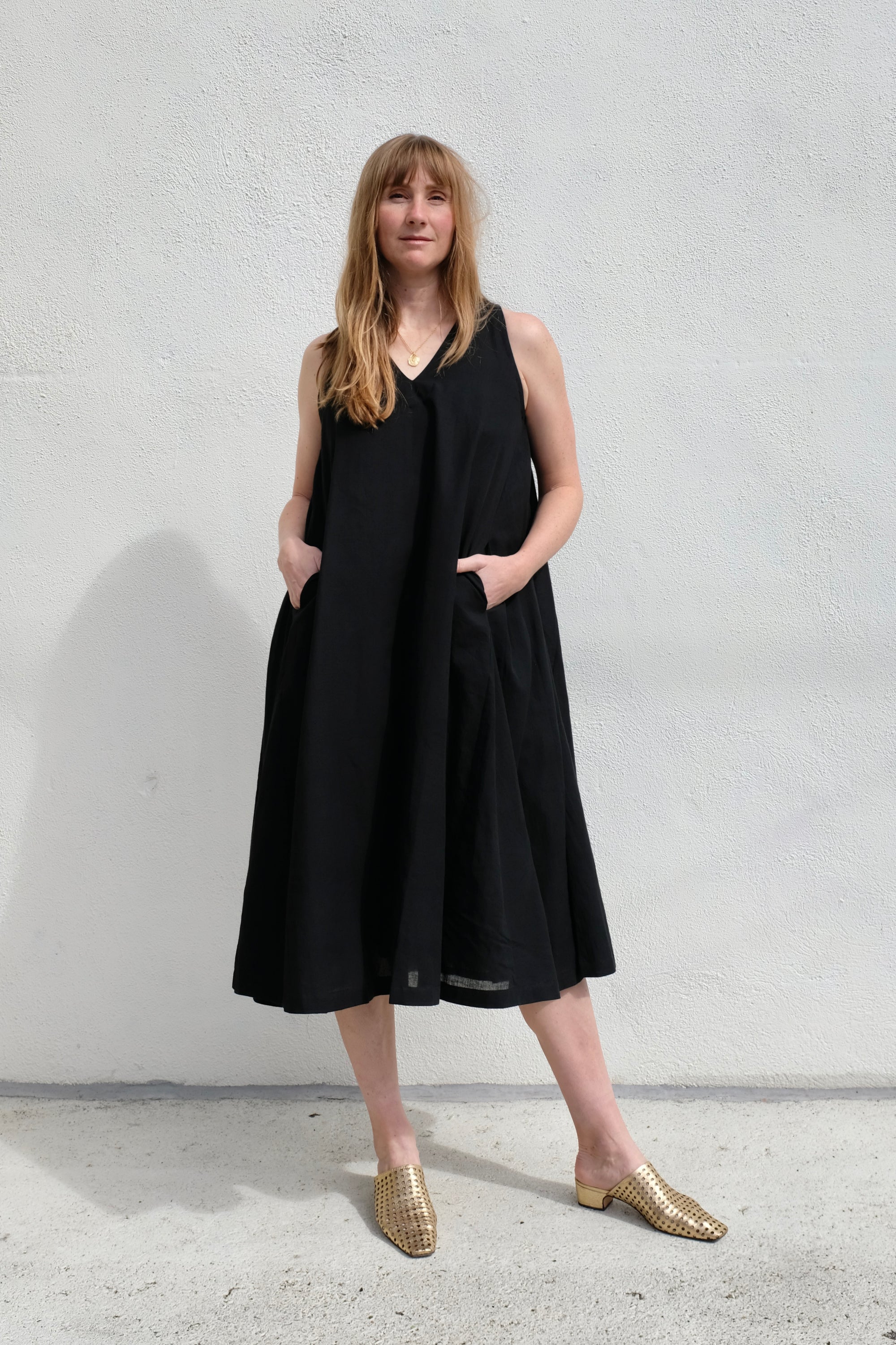 World of Crow Black Voluminous Dress
