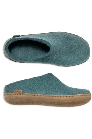 Glerups Slip-On Leather Sole / North Sea