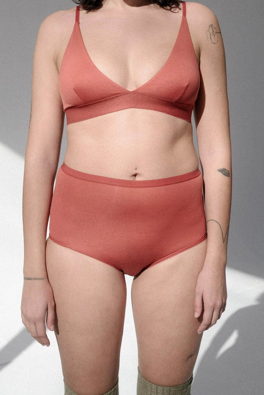 Highwaist Bell Pant / Burned Red