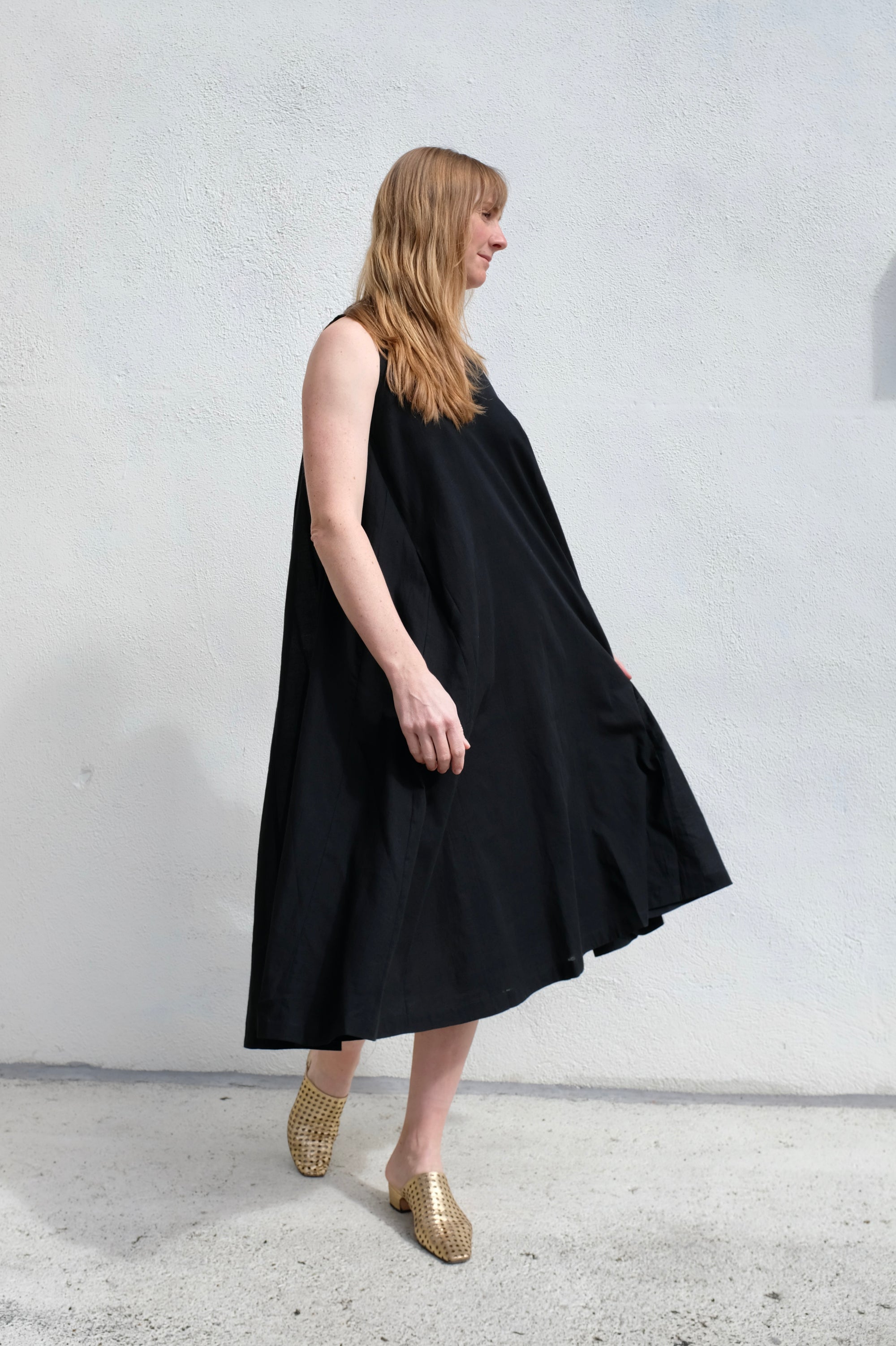 World of Crow Black Voluminous Dress