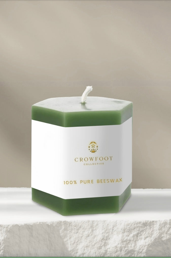 Crowfoot Collective Beeswax HEXAGON, Sage