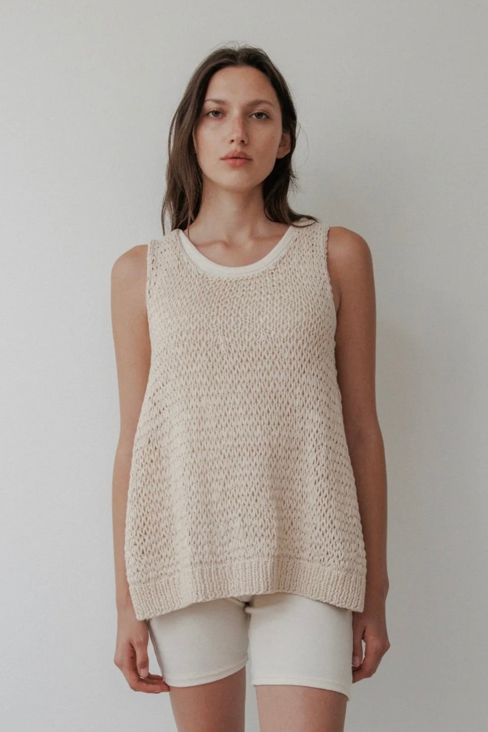Wol Hide Handknit Tank / Bone