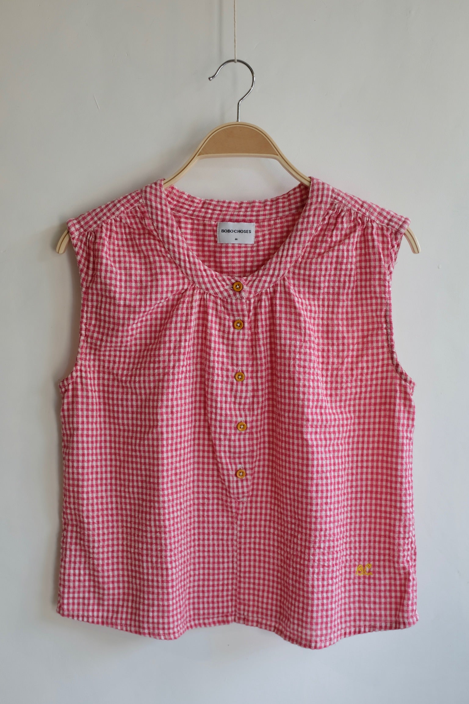 Pre-Loved / Bobo Choses Vichy Top / Red Gingham / Size M