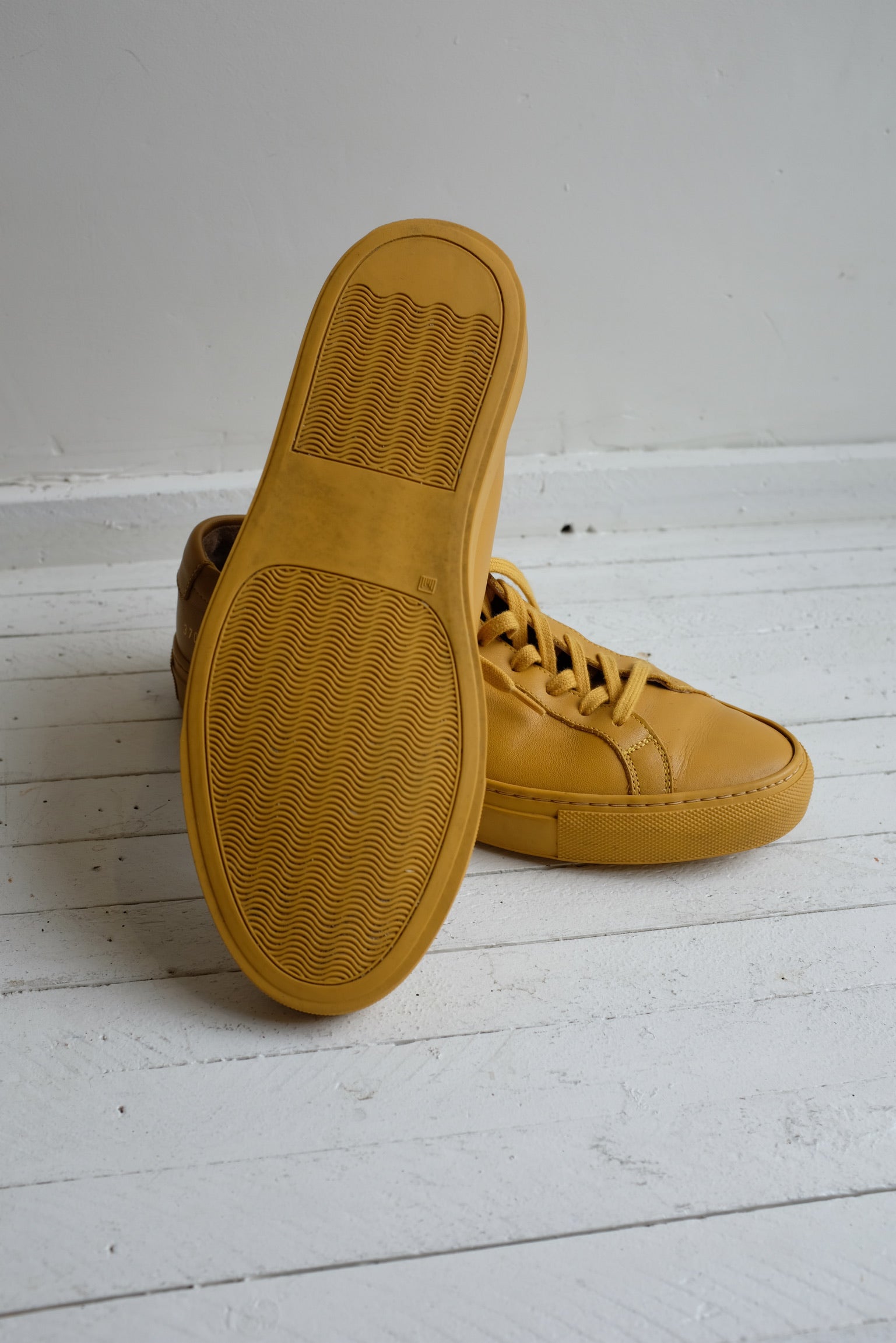 Pre-Loved / Woman by Common Projects Yellow Sneakers / Size 7.5