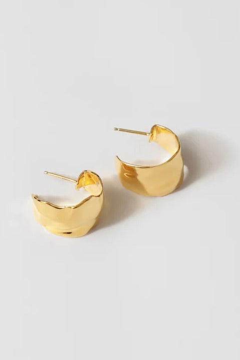 Ciara Textured Hoop / Gold