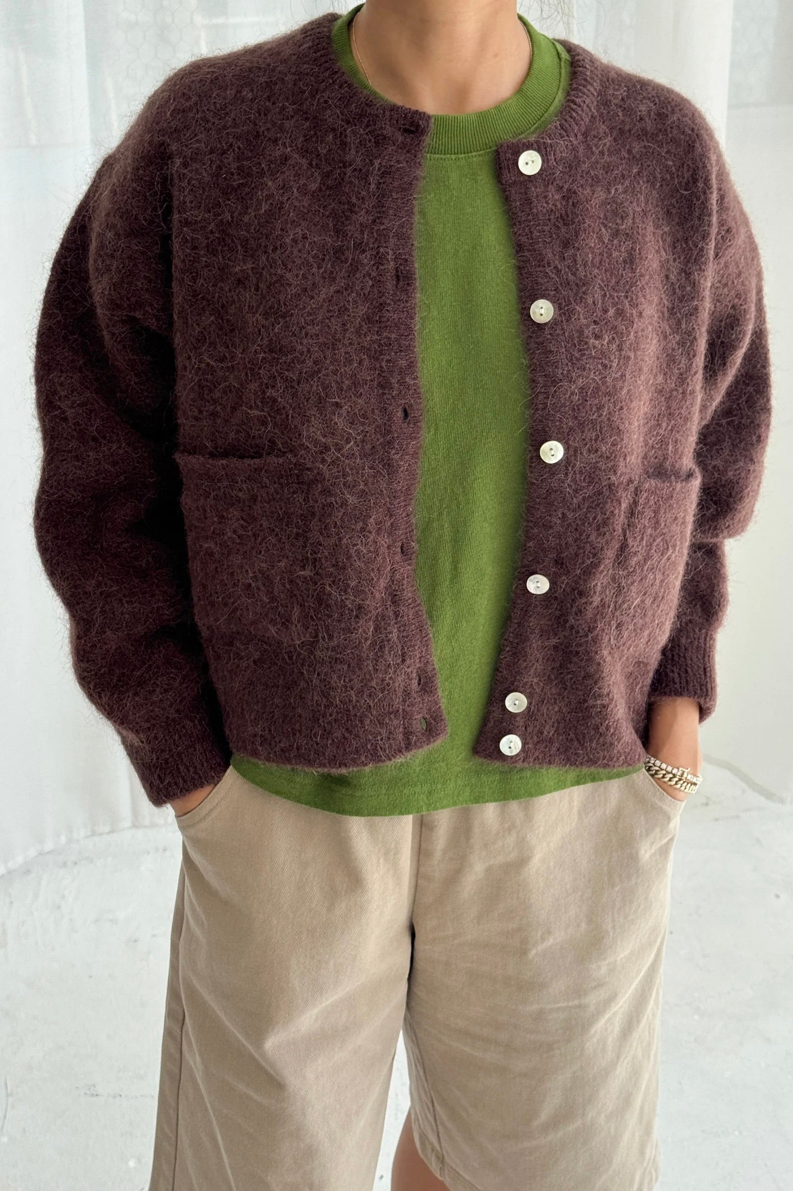 Le Bon Shoppe Amélie Alpaca Cardigan / Chocolate