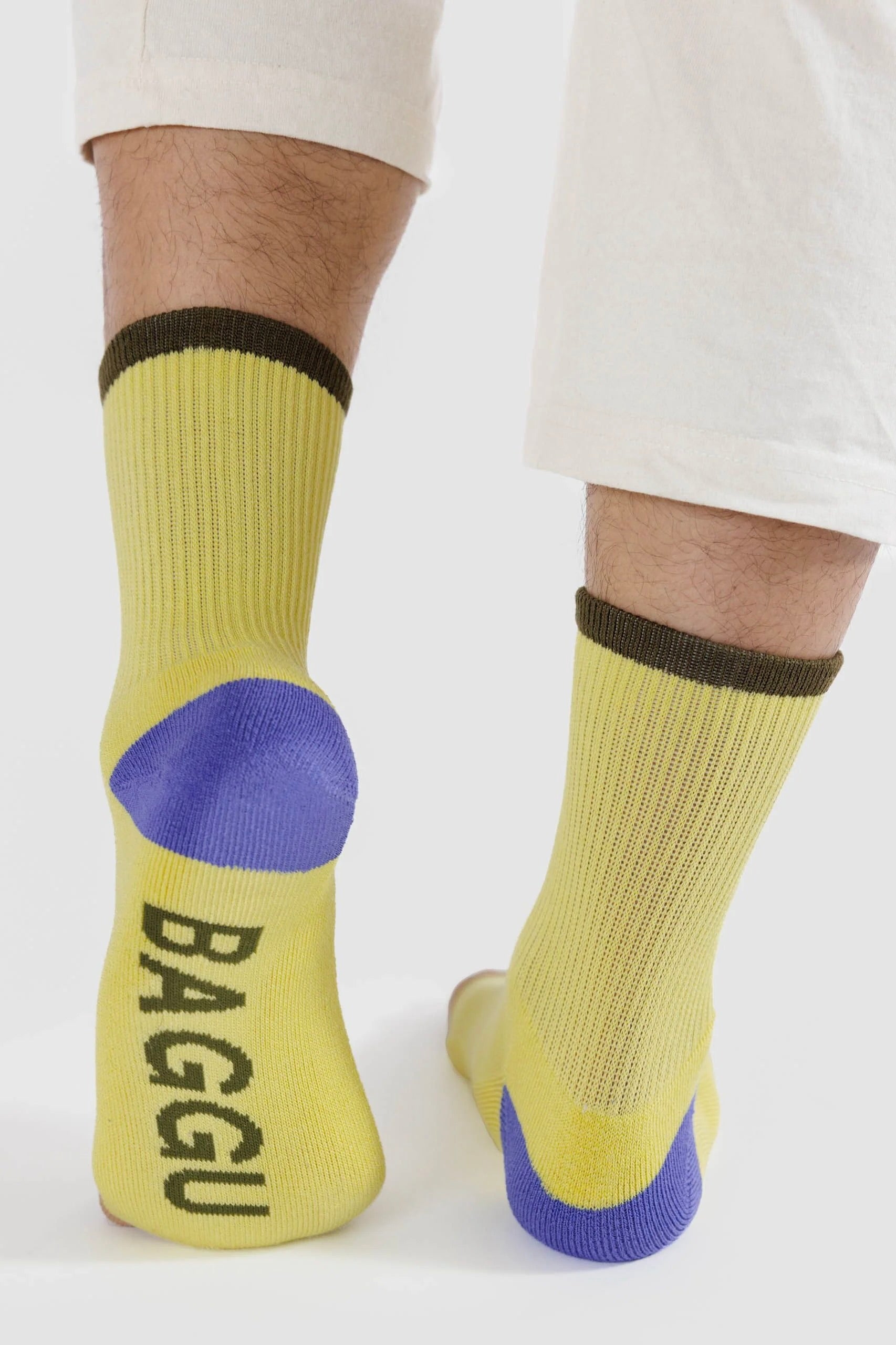 BAGGU Ribbed Sock / Lemon Curd Mix