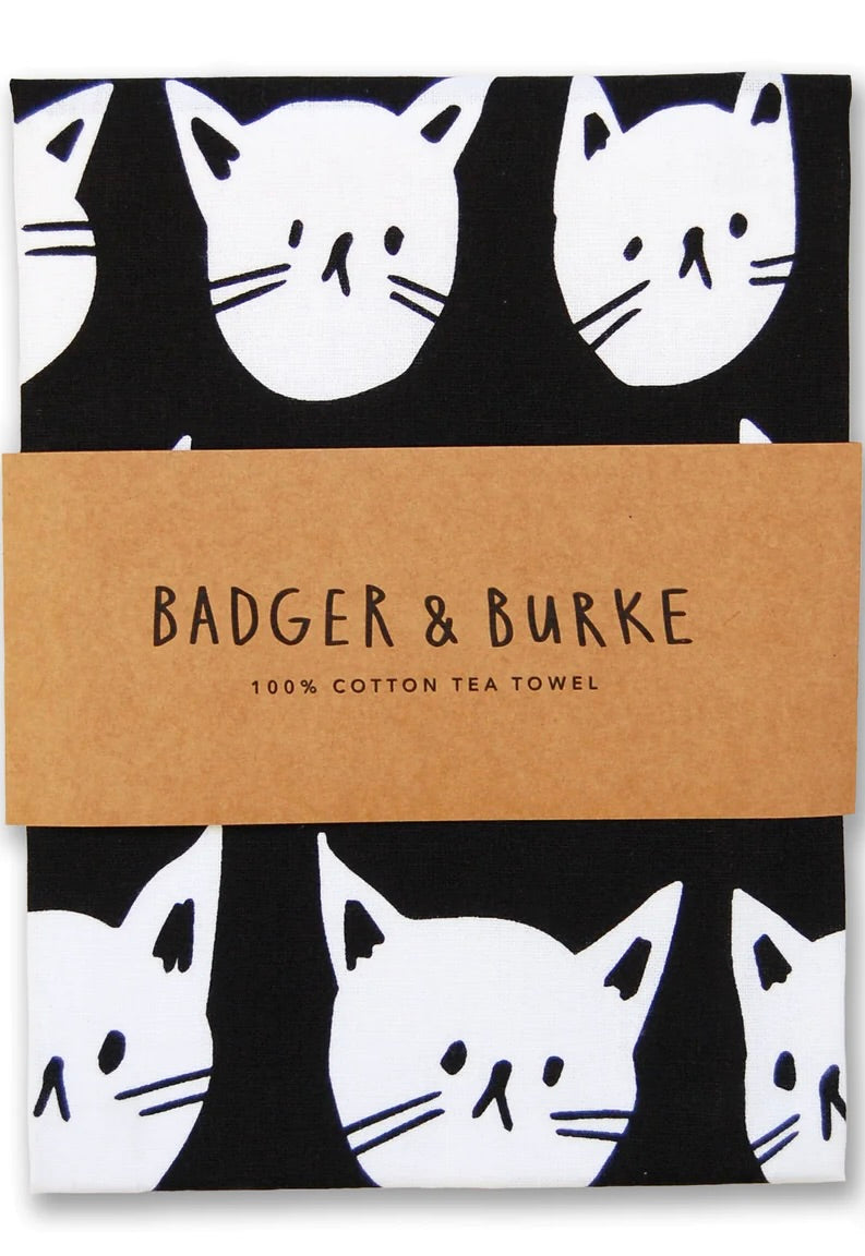 Badger & Burke Tea Towel / Many Cats
