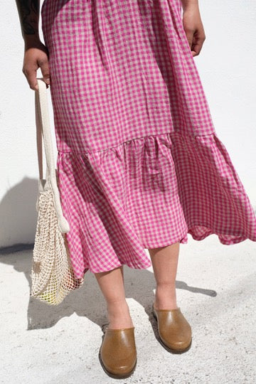 Allison WOnderland Calista Dress / Pink Gingham