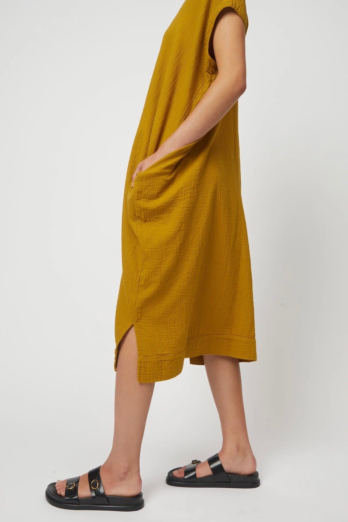 Atelier Delphine Crescent Dress Long / Amber Green