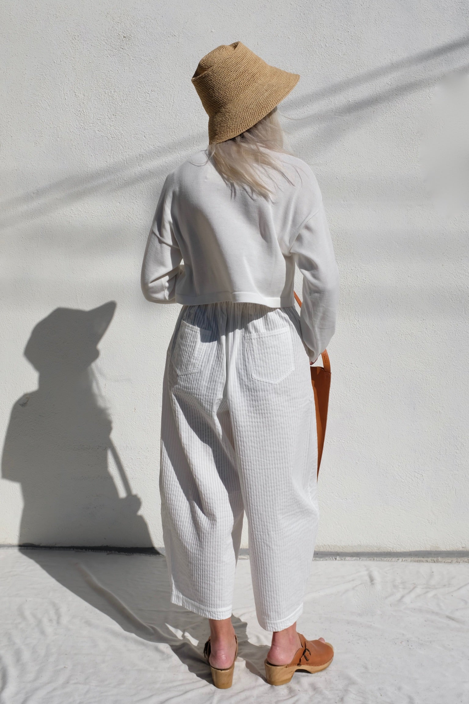 Cordera Tubular Curved Pants / White