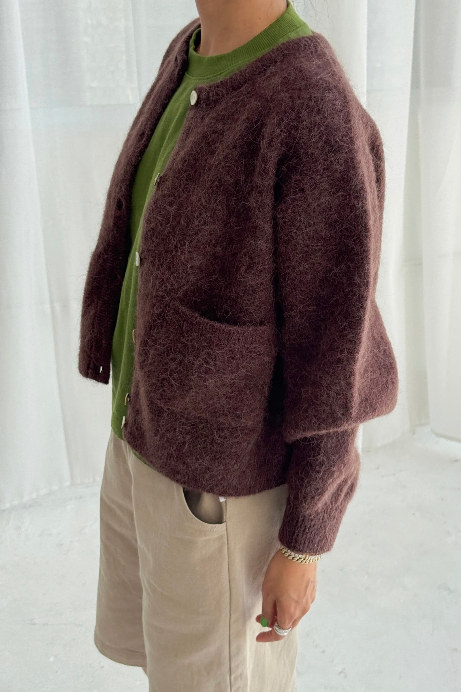 Le Bon Shoppe Amélie Alpaca Cardigan / Chocolate