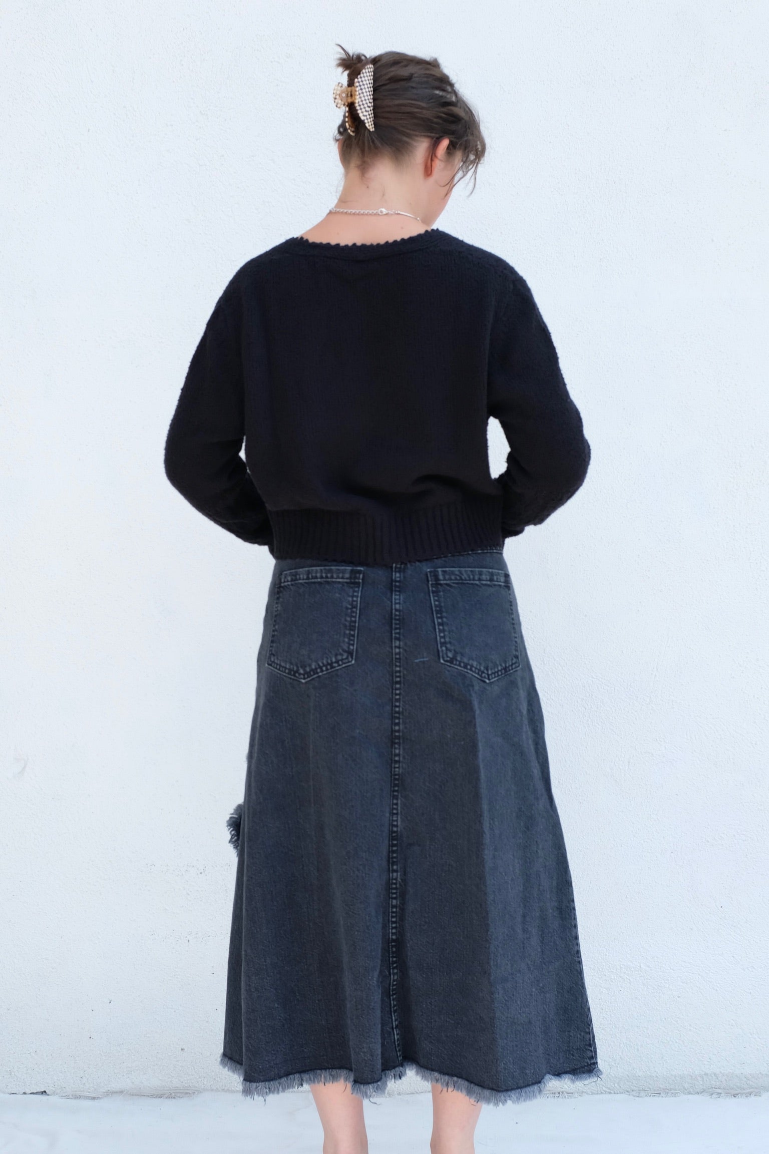 Rachel Comey Frunci Skirt / Black Denim