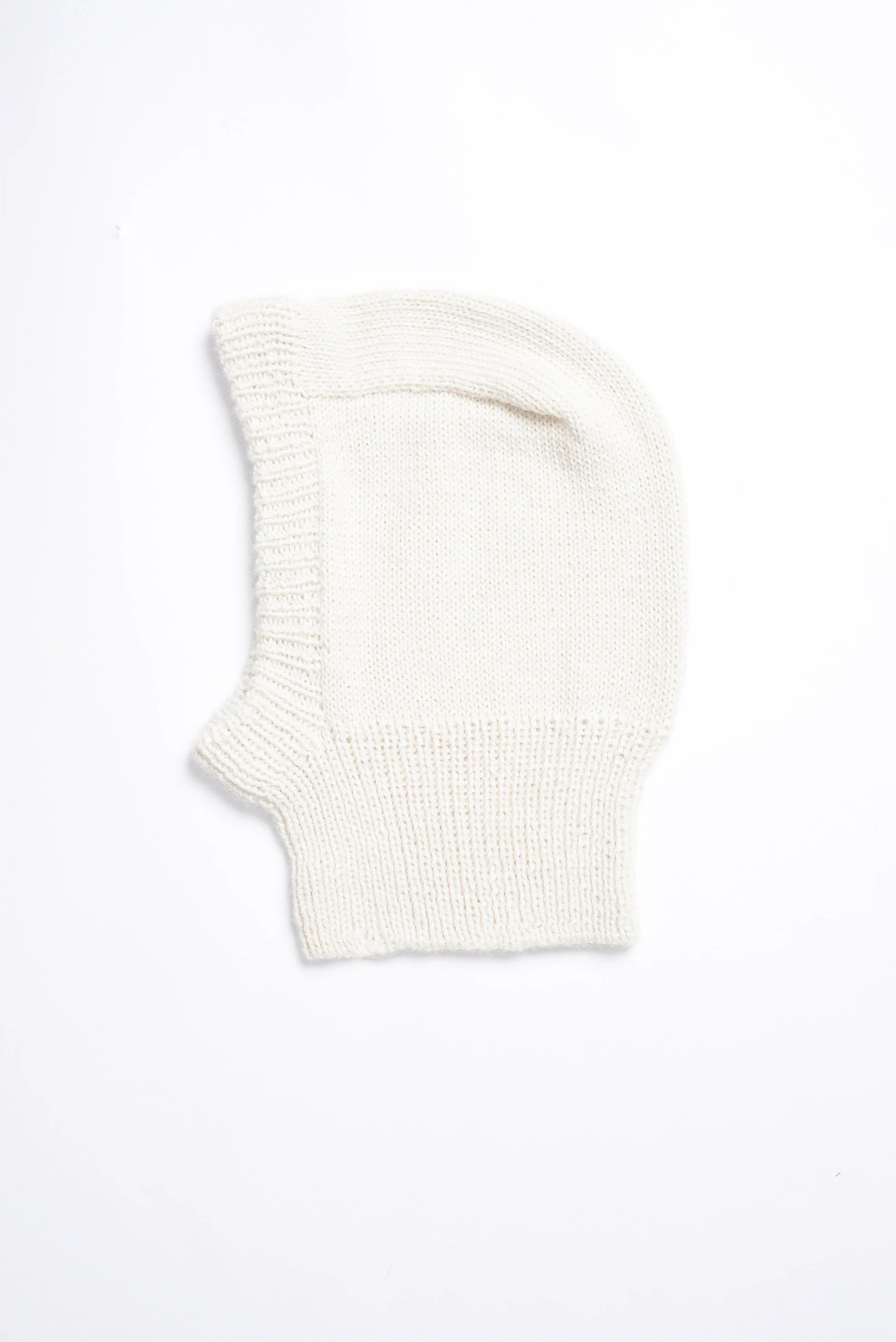 Alpaca Handknit Balaclava / Ivory White