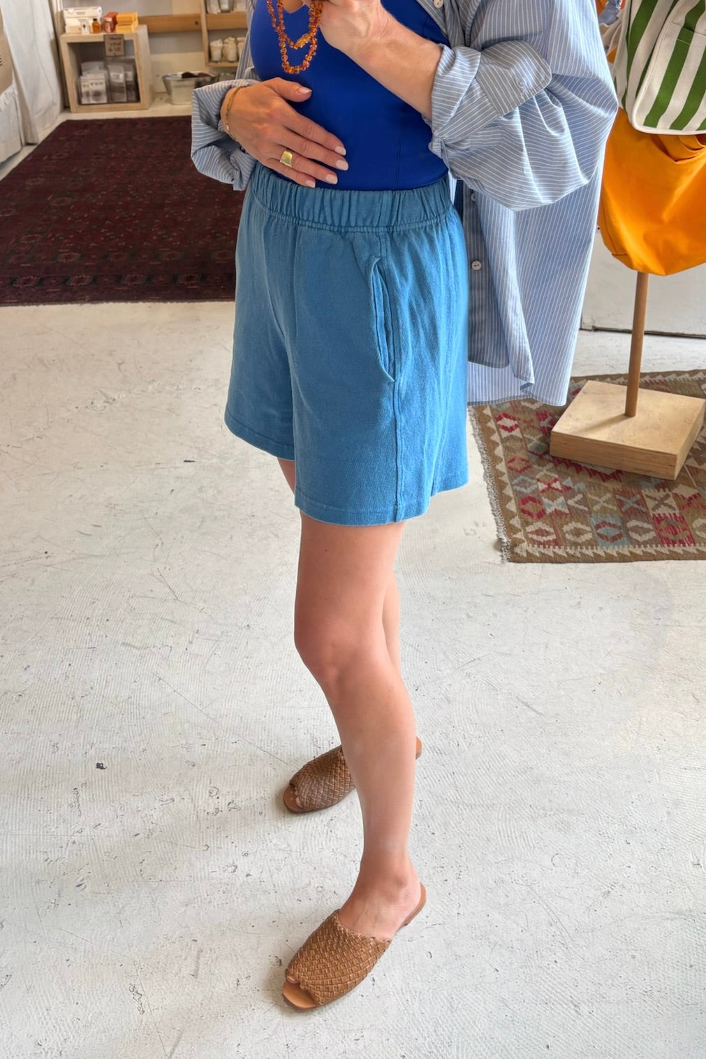 Flared Basketball Shorts / Ocean