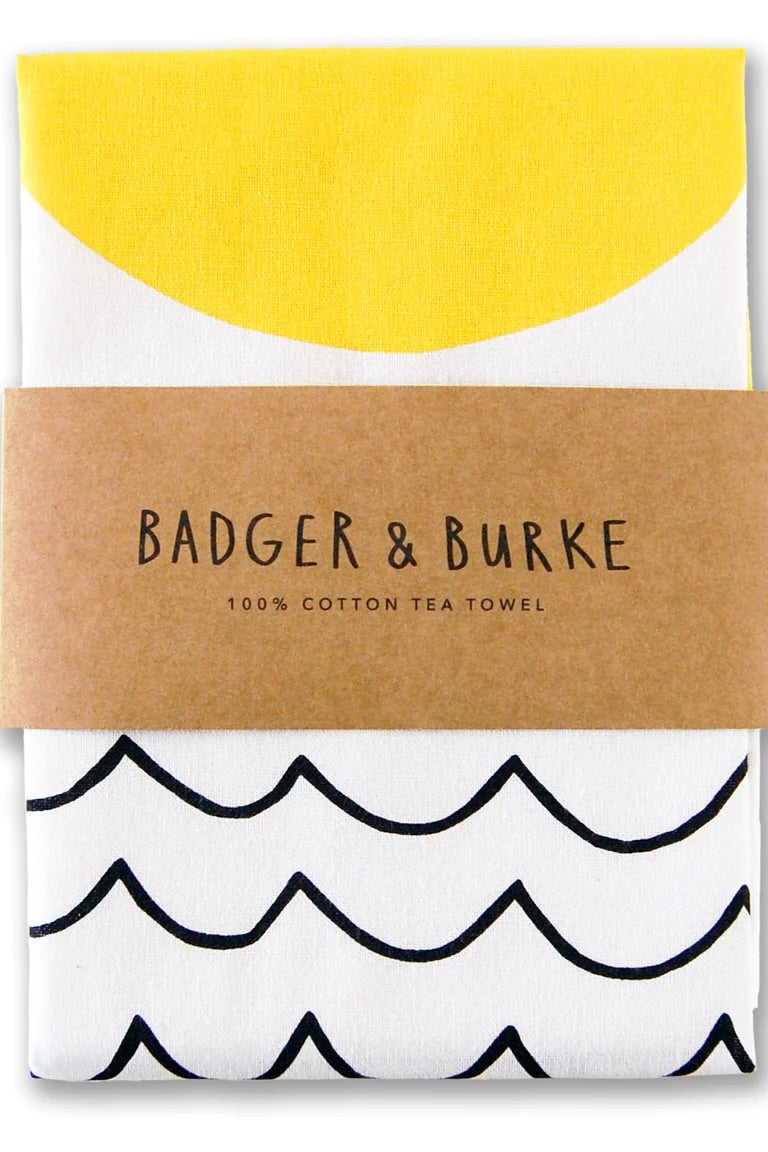 Badger &amp; Burke Tea Towel / Sun &amp; Waves