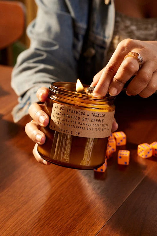 Teak & Tobacco Large Concentrated Candle / 12.5 oz