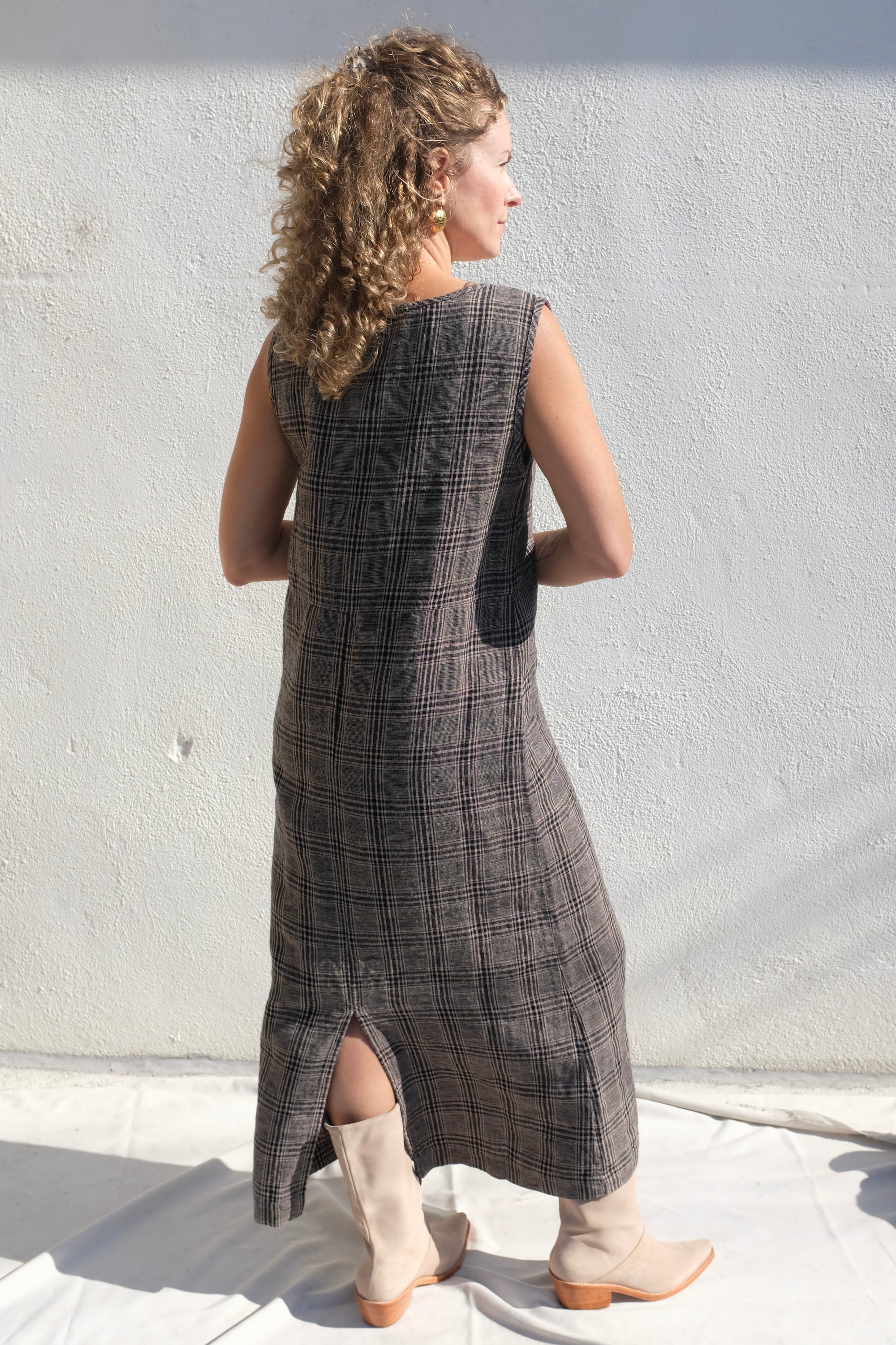 Heidi Dress / Grey Plaid
