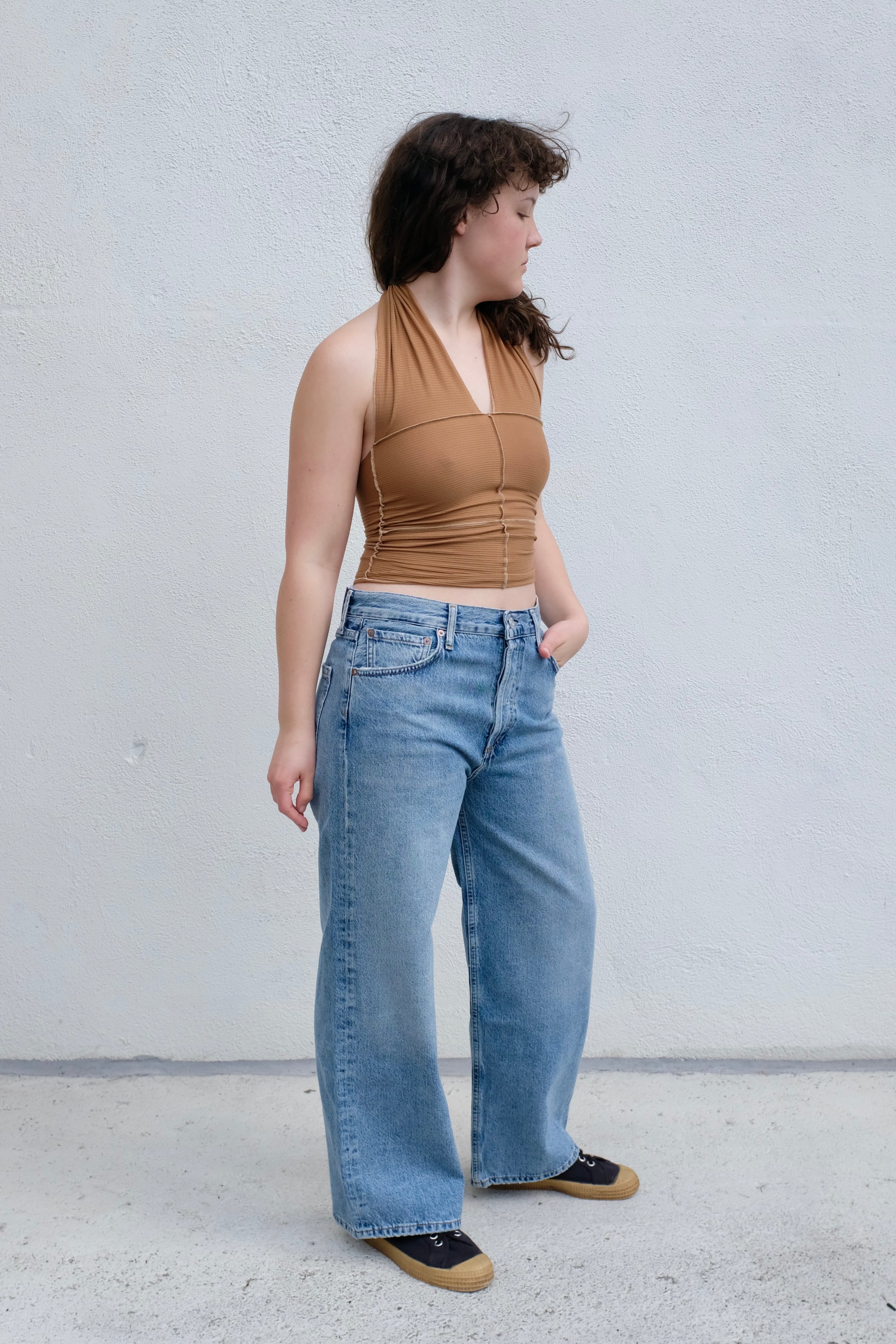 Baserange Cinder Halter Top / Alamillo Brown