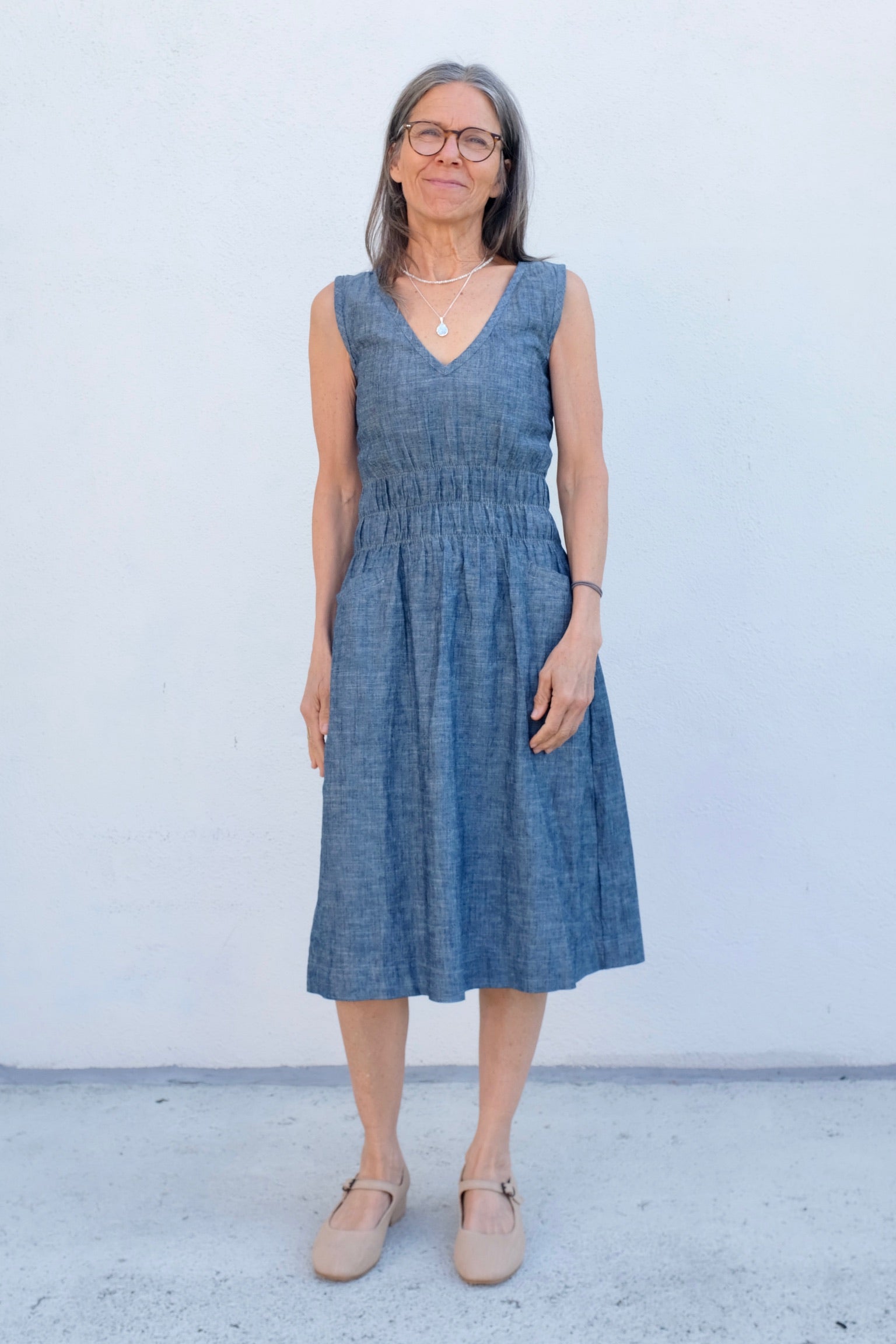Fiji Dress / Indigo Denim Chambray