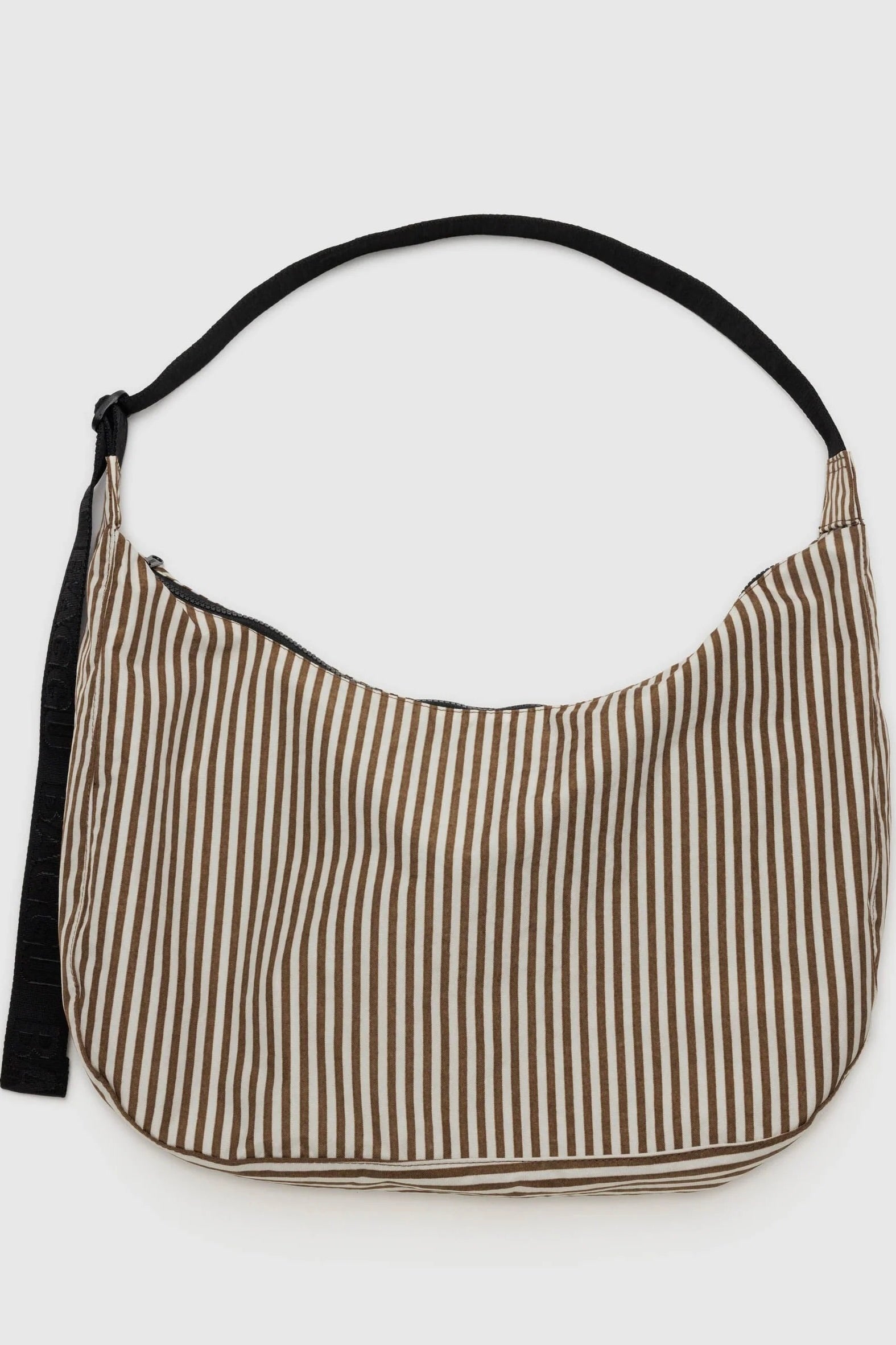 baggu Large Nylon Crescent Bag / Brown Stripe