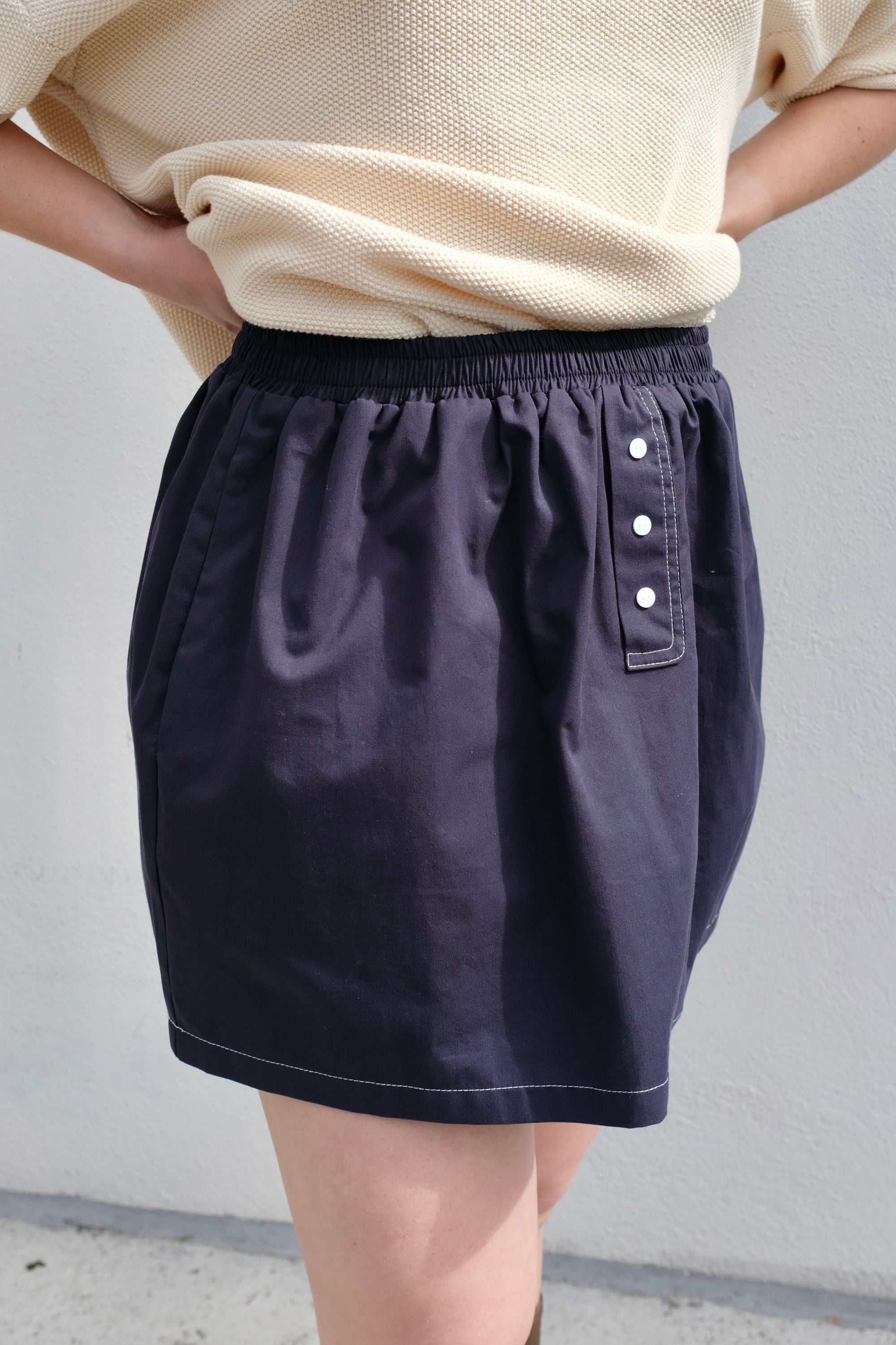 A Bronze Age Boxer Skirt / Navy Twill