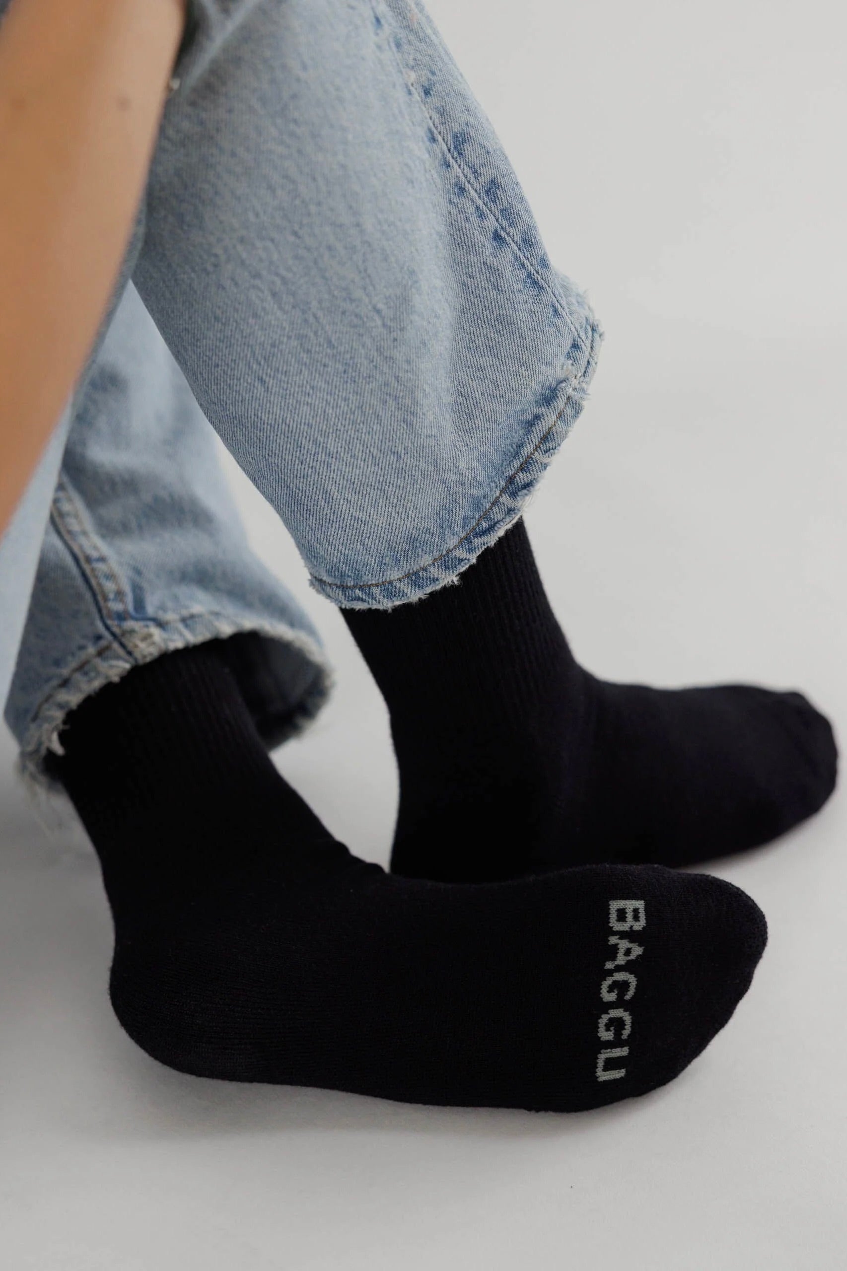 Baggu Ribbed Sock / Black