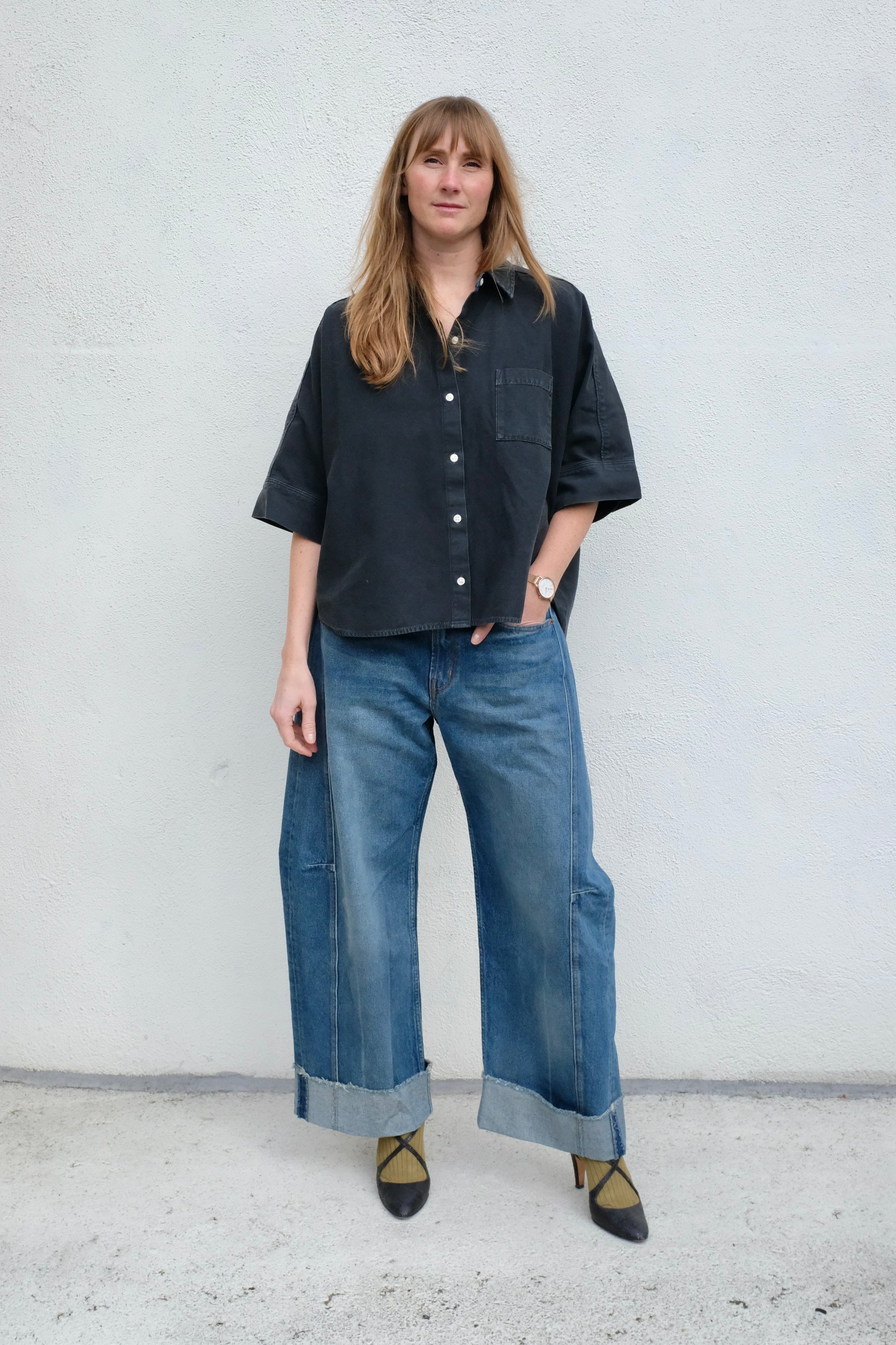 B Sides Relaxed Lasso Cuffed / Vista Blue