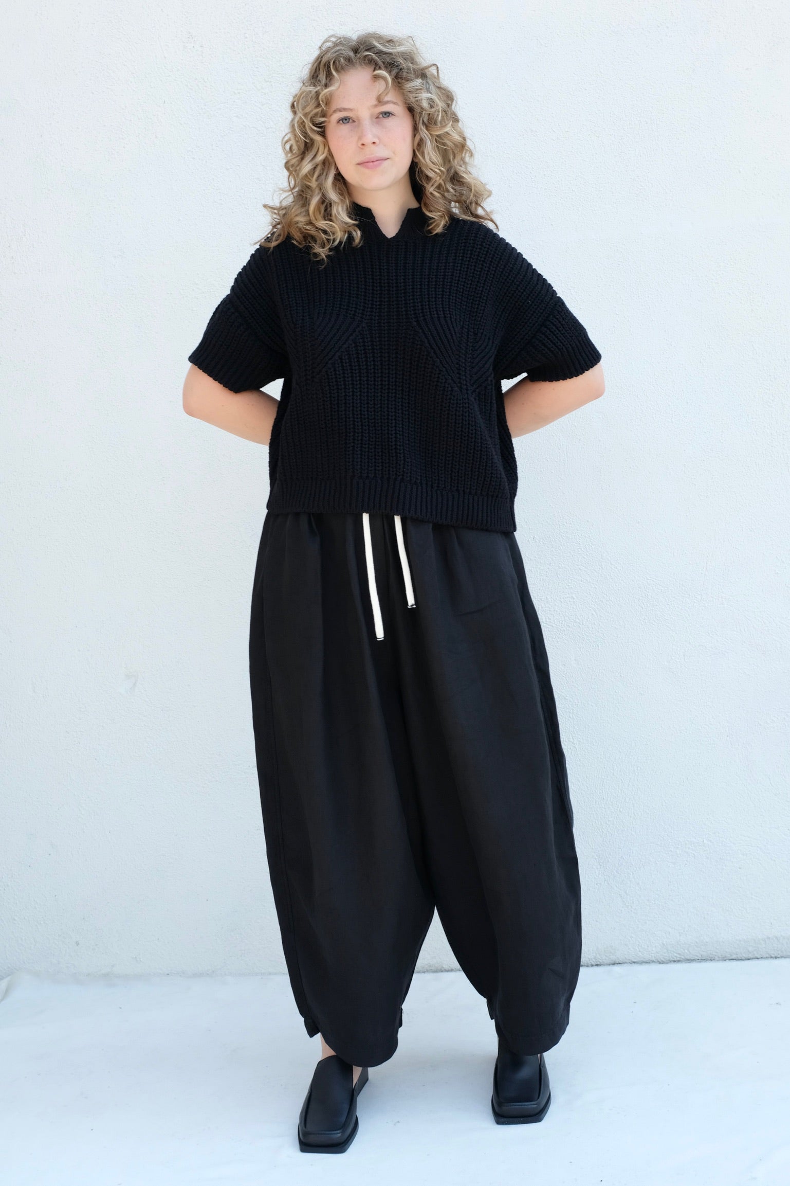 CORDERA Linen Maxi Pant / Black