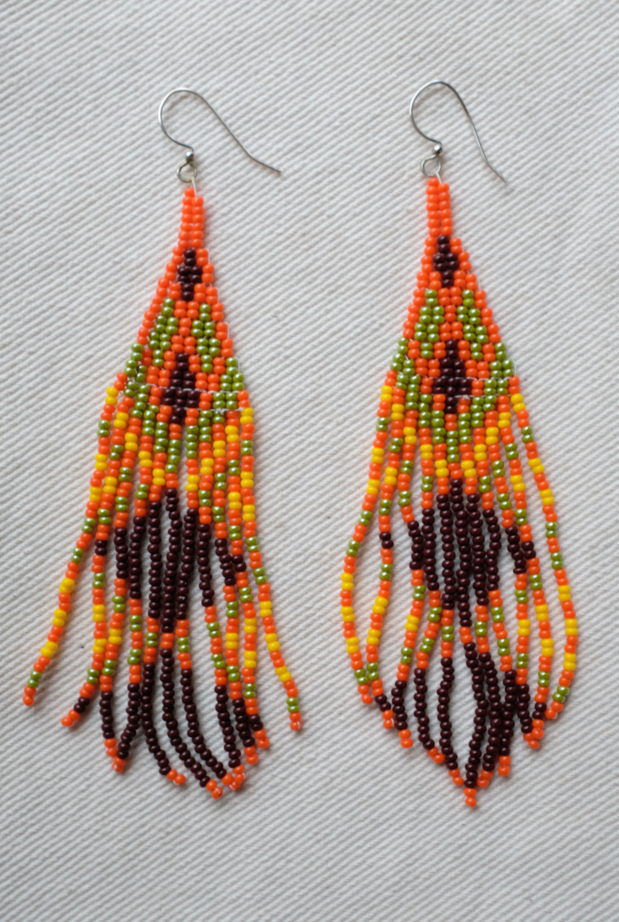 Pre-loved / CreeNative Fringe Earrings / Autumn