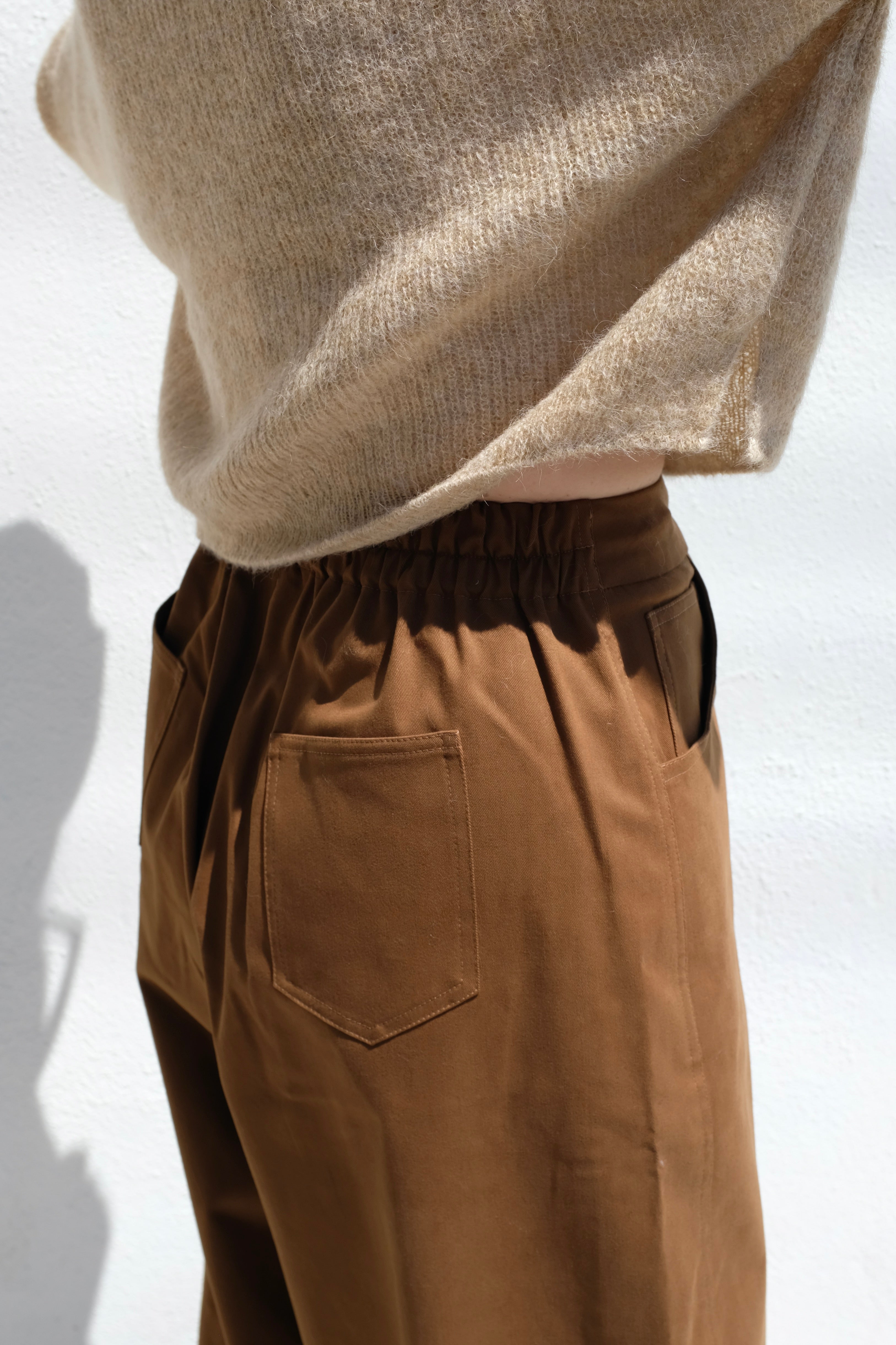 CORDERA Soft Cotton Curved Pants / Toffee