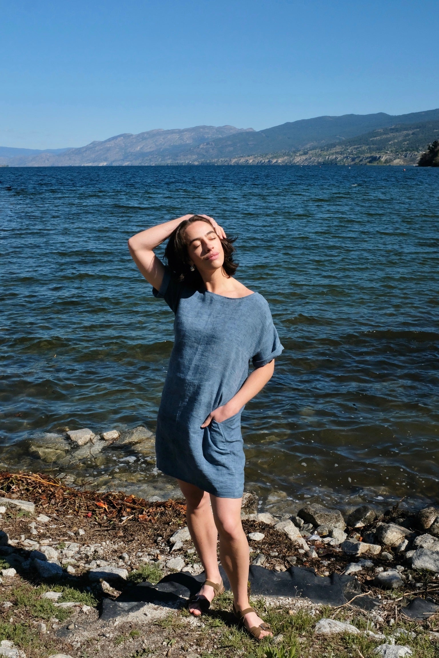 We Are Stories Zinnia Dress / Blue Wash