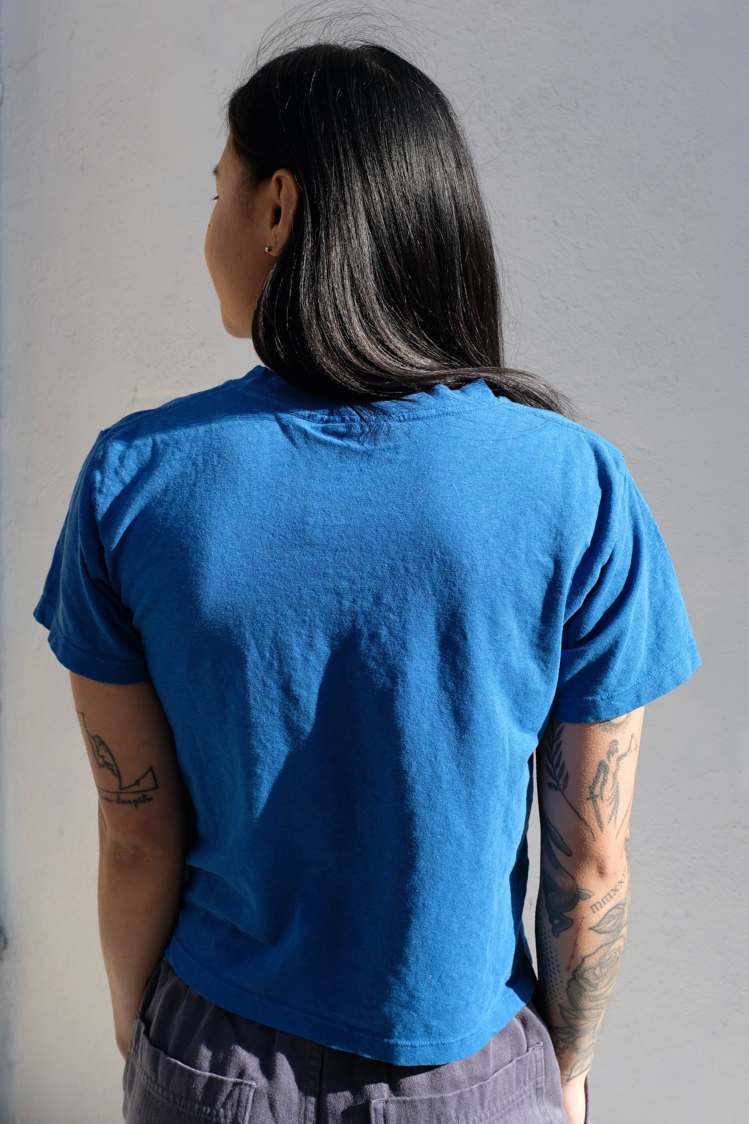 Jungmaven Cropped Lorel Tee / Galaxy Blue