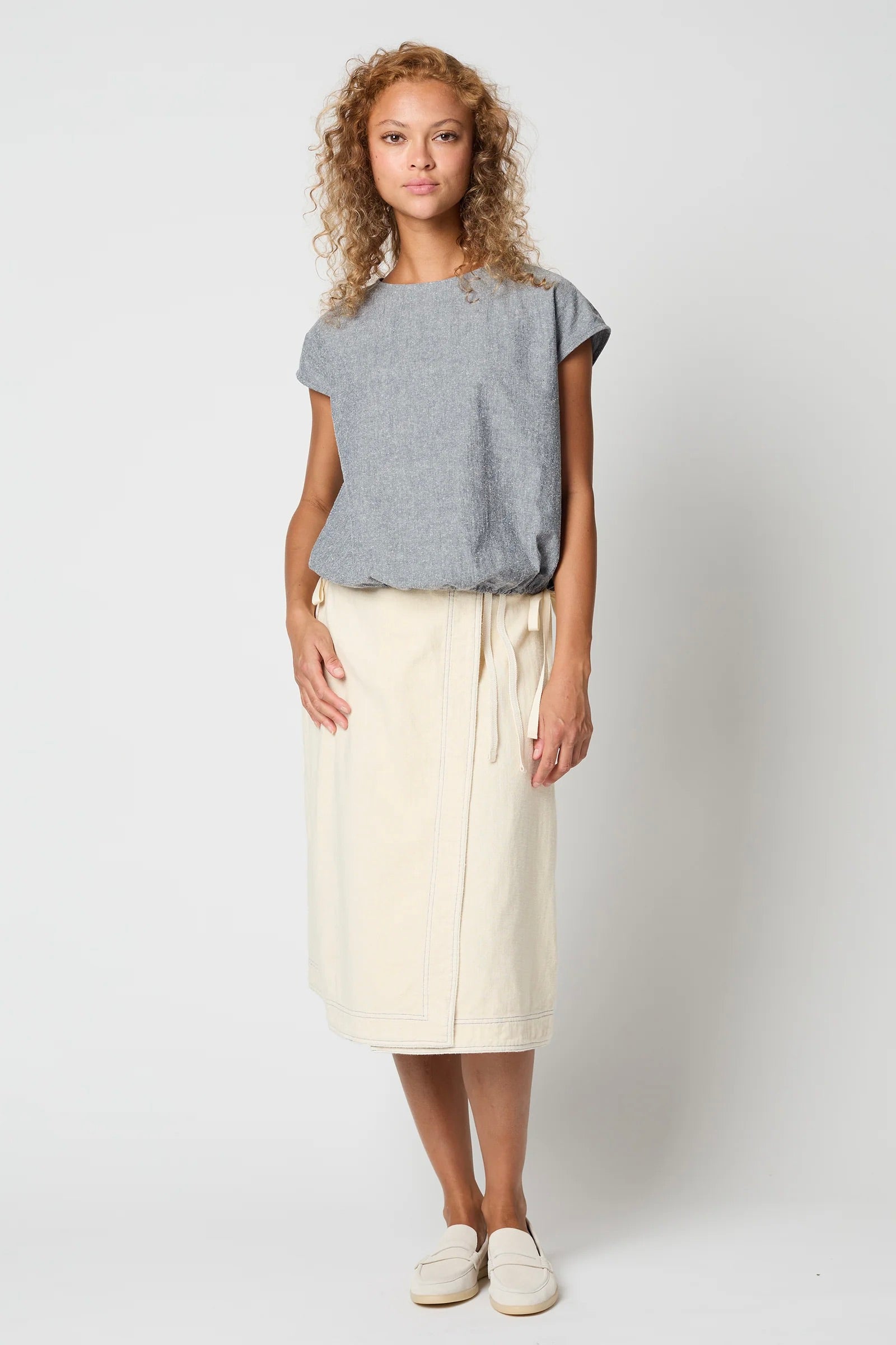 Atelier Delphine Gaia Top / Chambray Silk