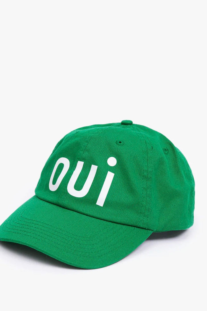 Clare V Baseball Hat / Green w Cream OUI