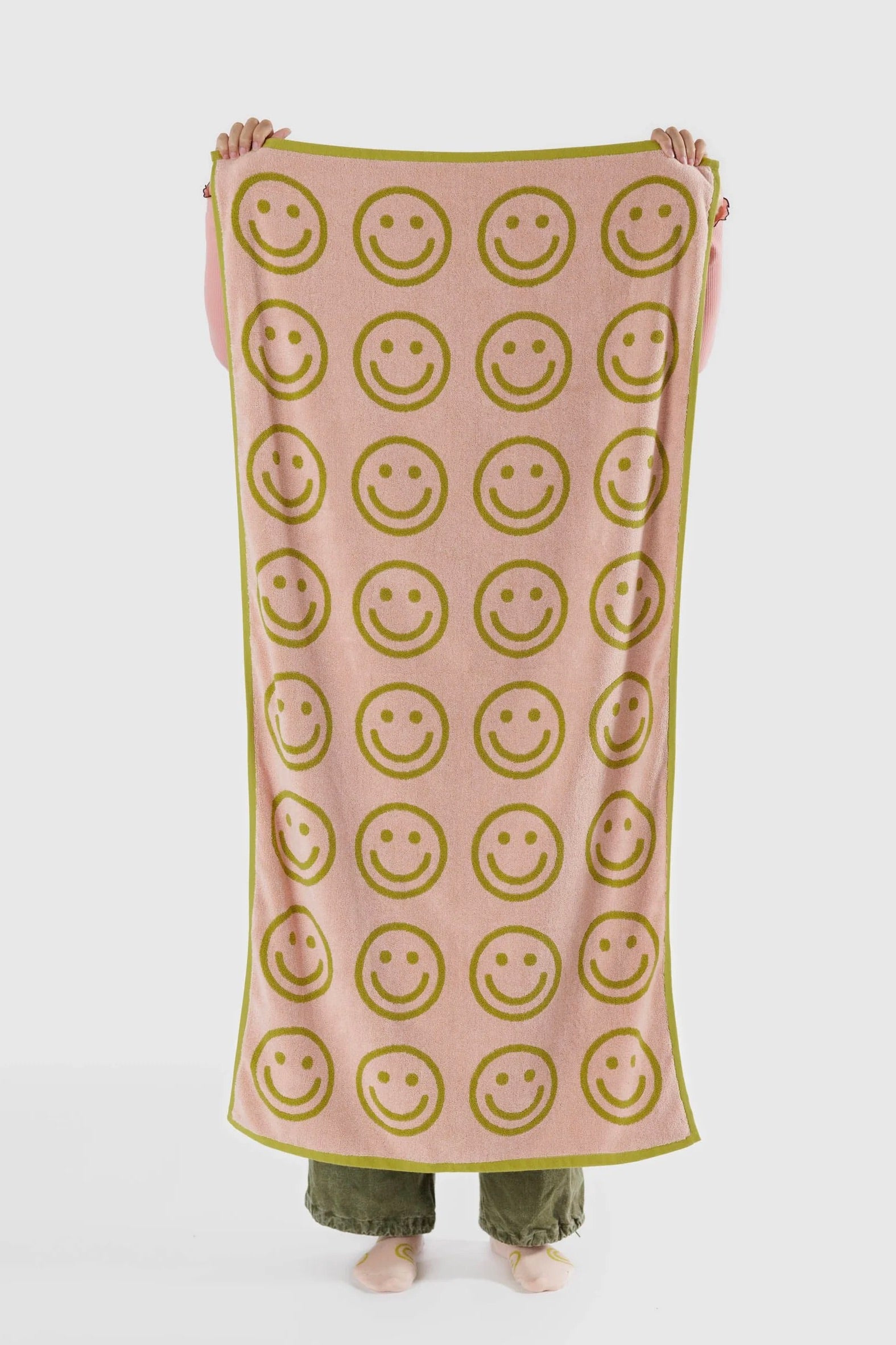 Bath Towel / Ochre Happy