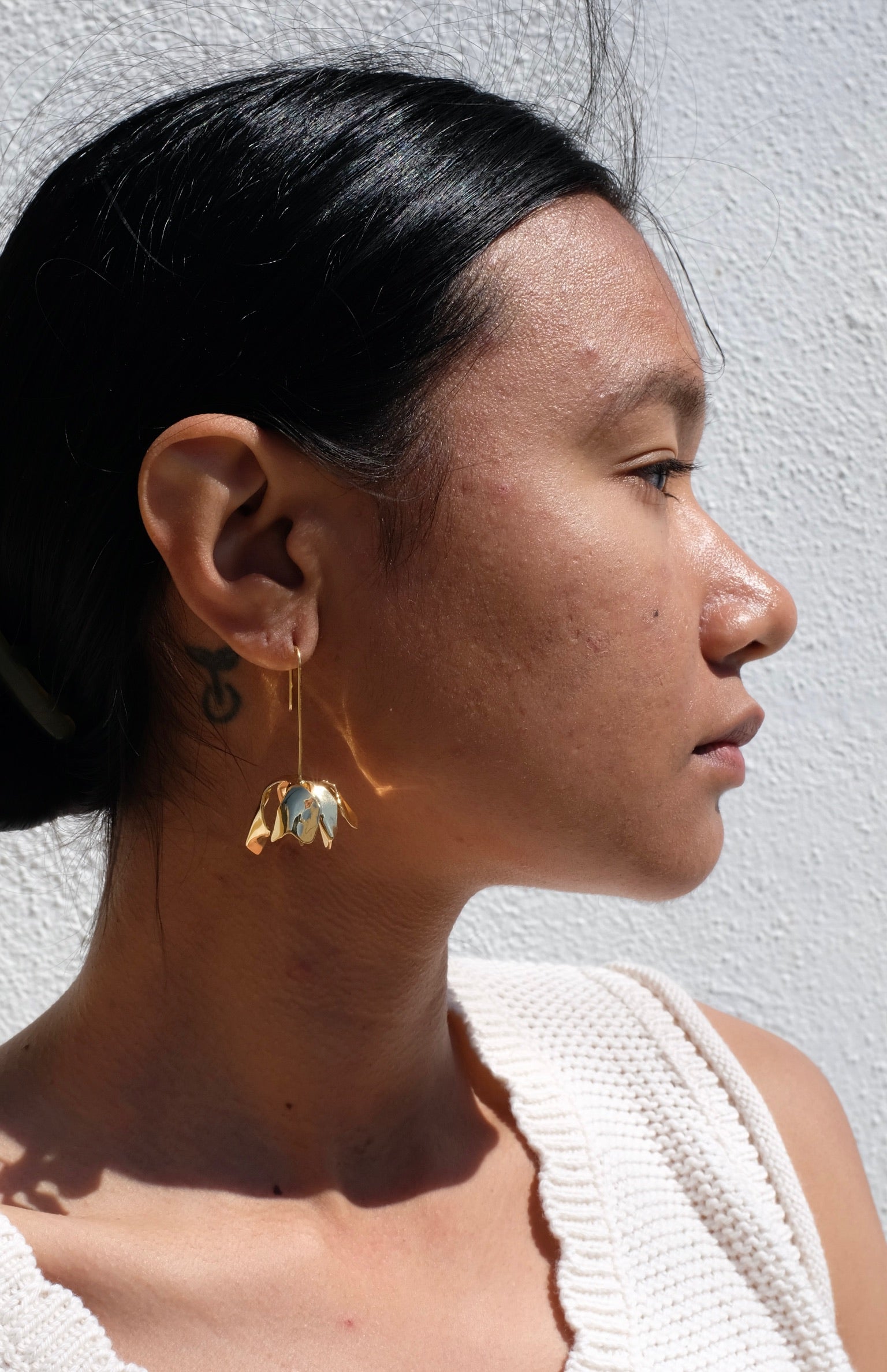 Wolf Circus Marley Flower Drop Earrings / Gold