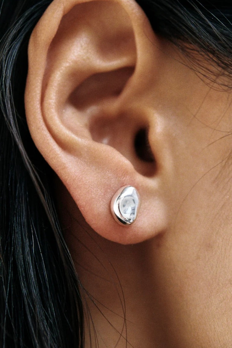 Bean Studs / Silver