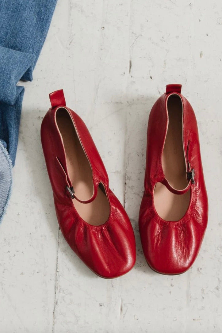 Either/Or Mary Jane Flat / Red