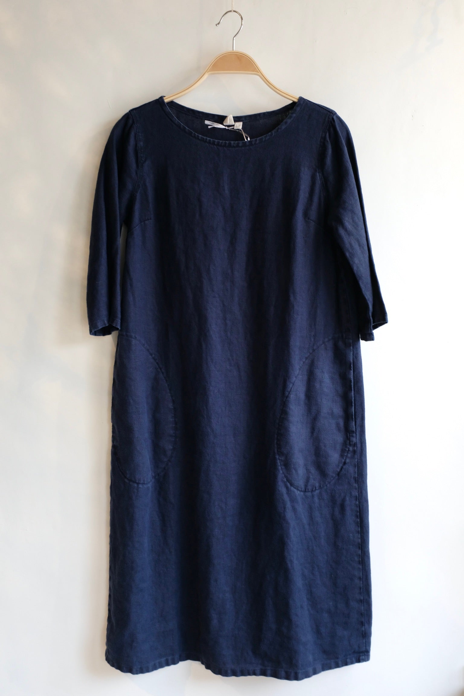 Pre-loved / Moss Grey Navy Dress / size Medium