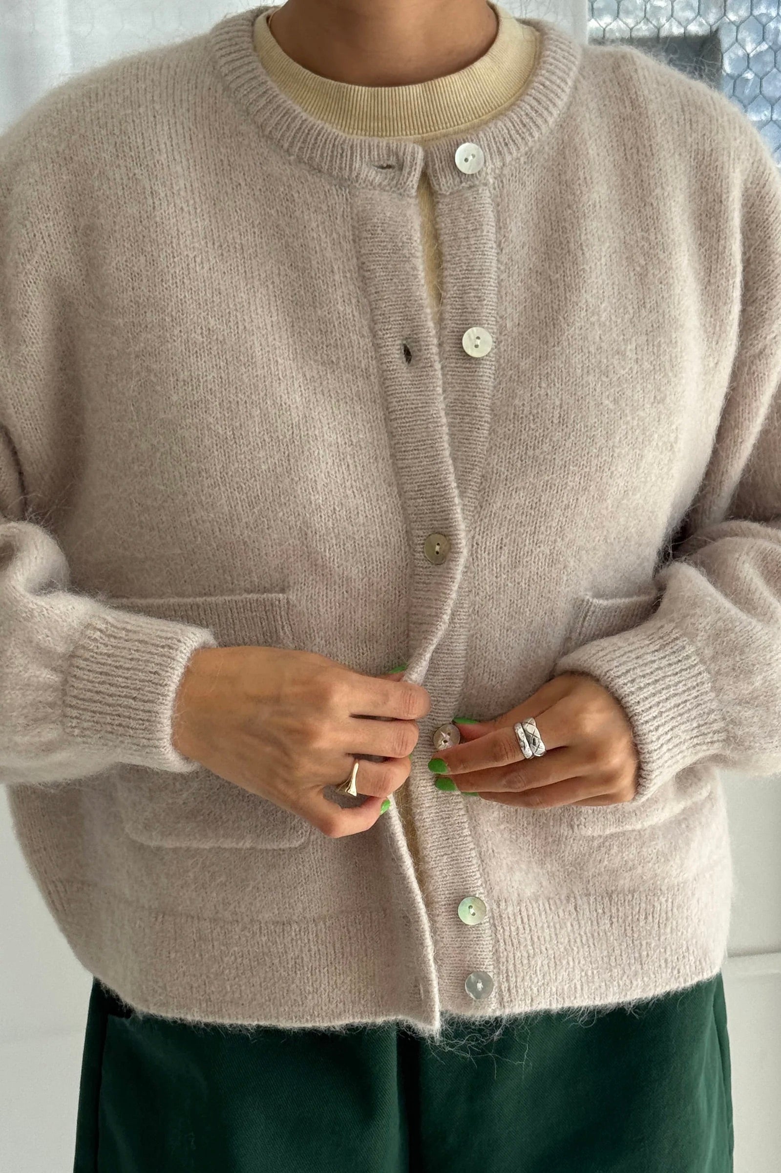 Le Bon Shoppe Amélie Alpaca Cardigan / Smoke