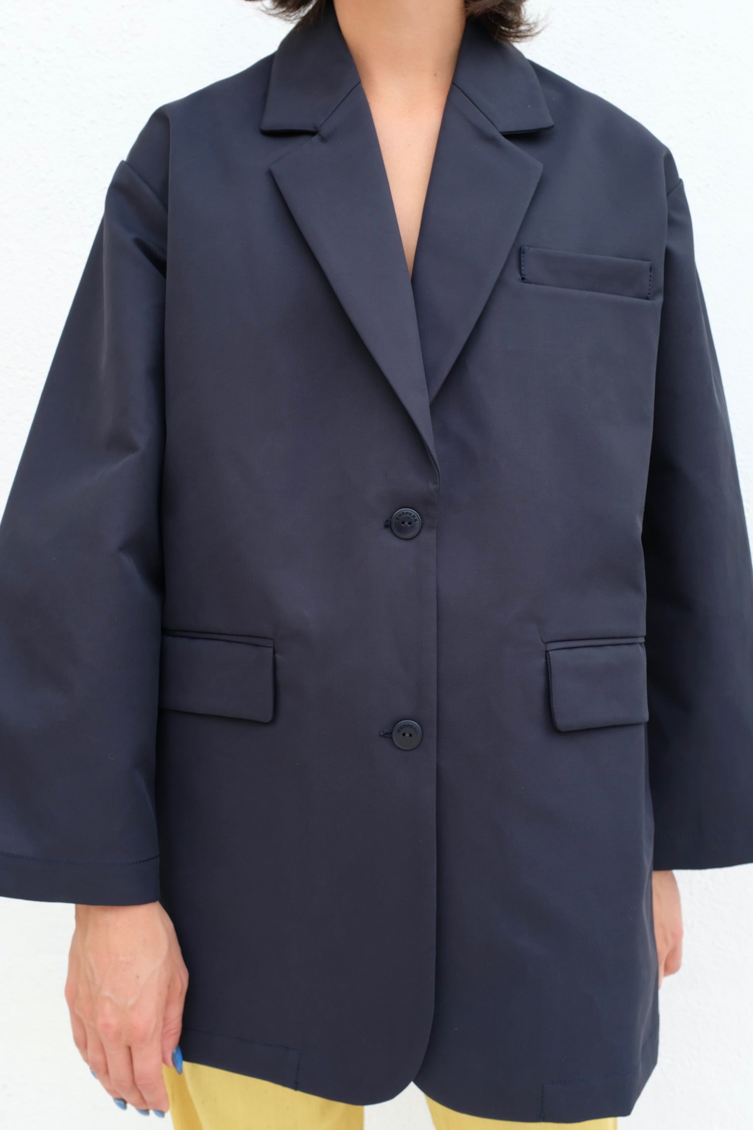 CORDERA Oversize Rain Blazer / Dark Navy