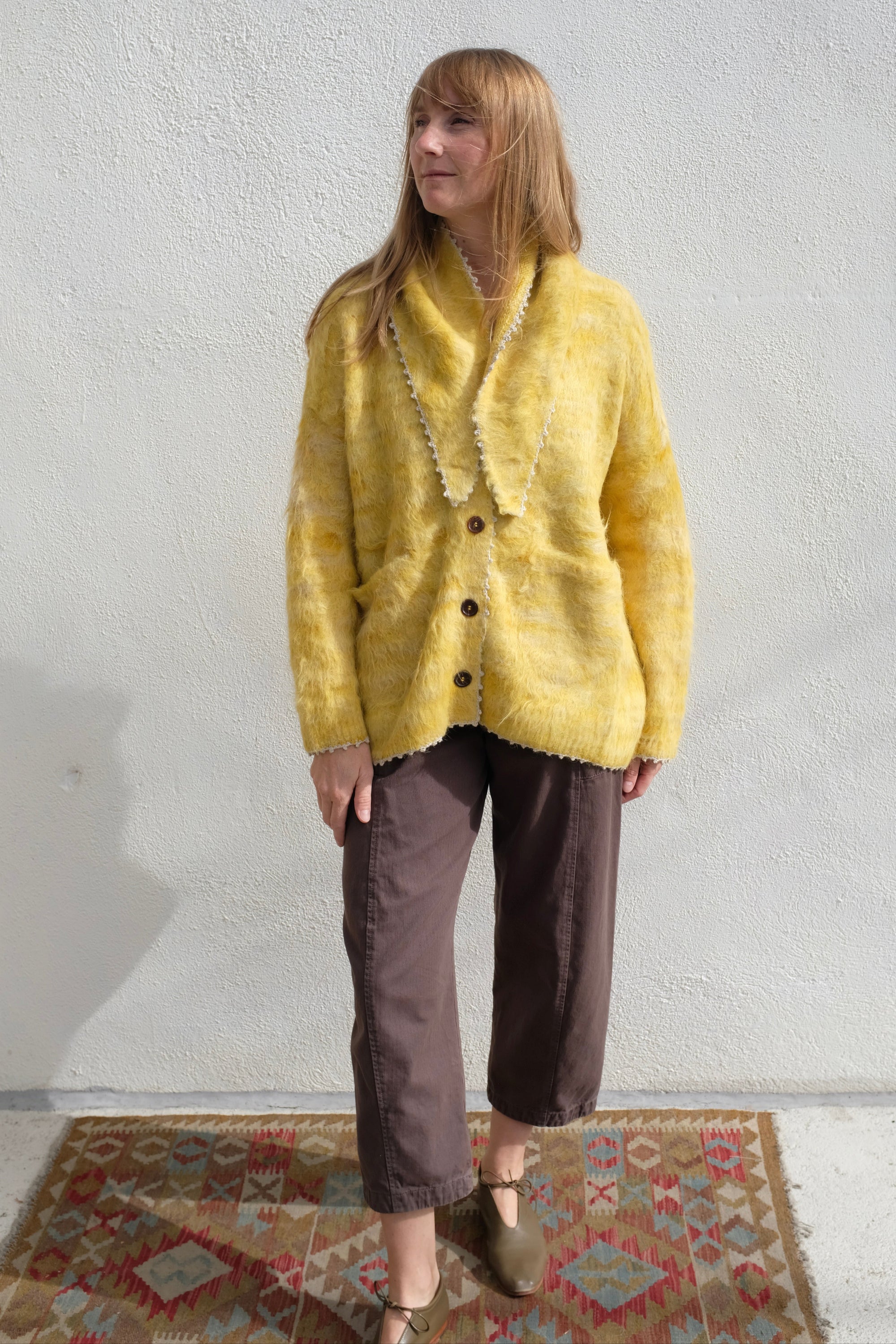 Rachel Comey Fuchs Cardigan / Chartreuse Space Dye
