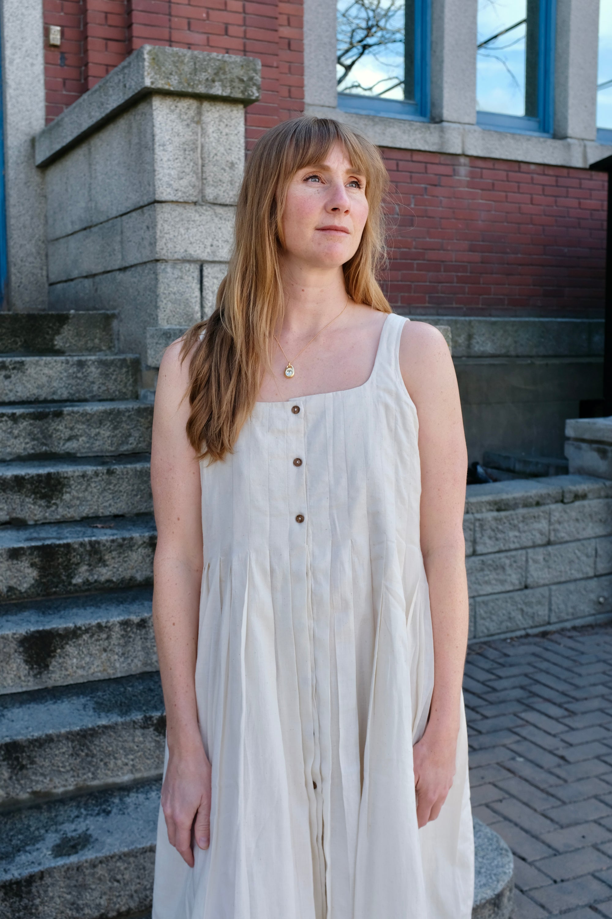 World of Crow Romantic White Midi Dress