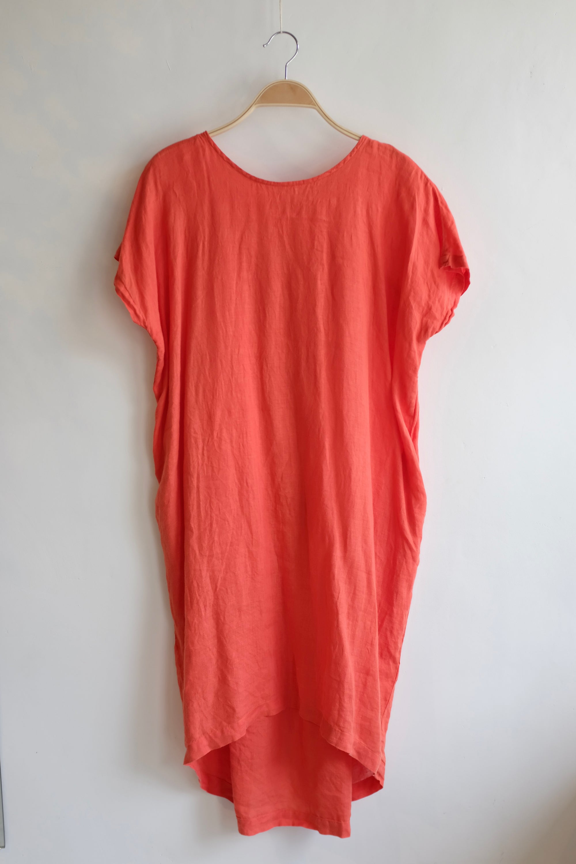 Pre-loved / Black Crane Orange Dress / Size small