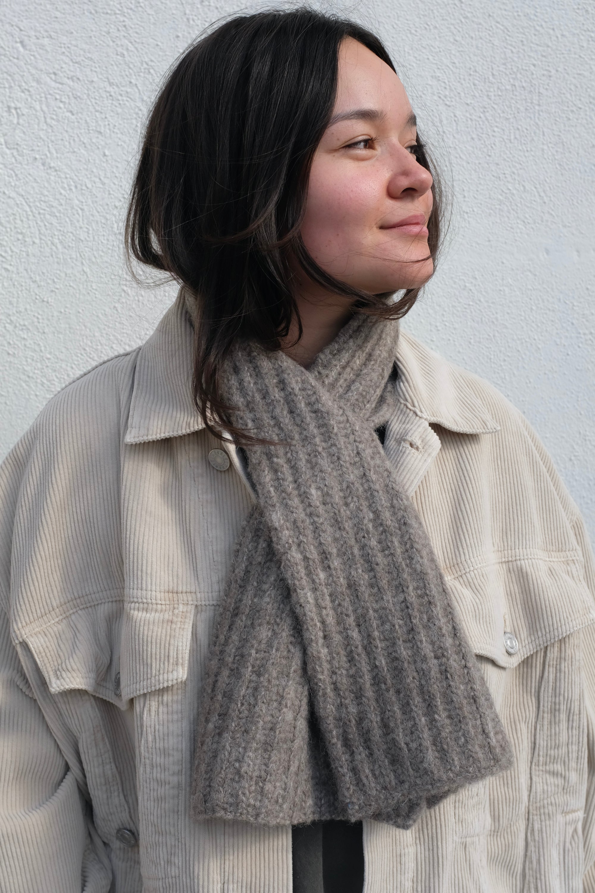 Cross Scarf / Taupe